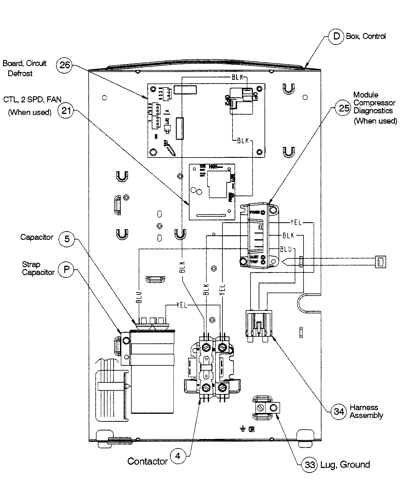 ICP T4H418GKB100 control board diagram