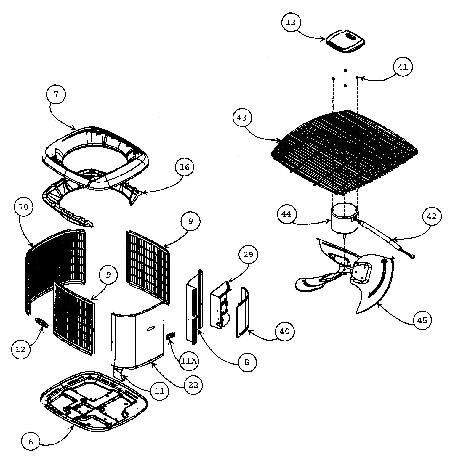 Carrier 24APA536A0030010 inside view diagram