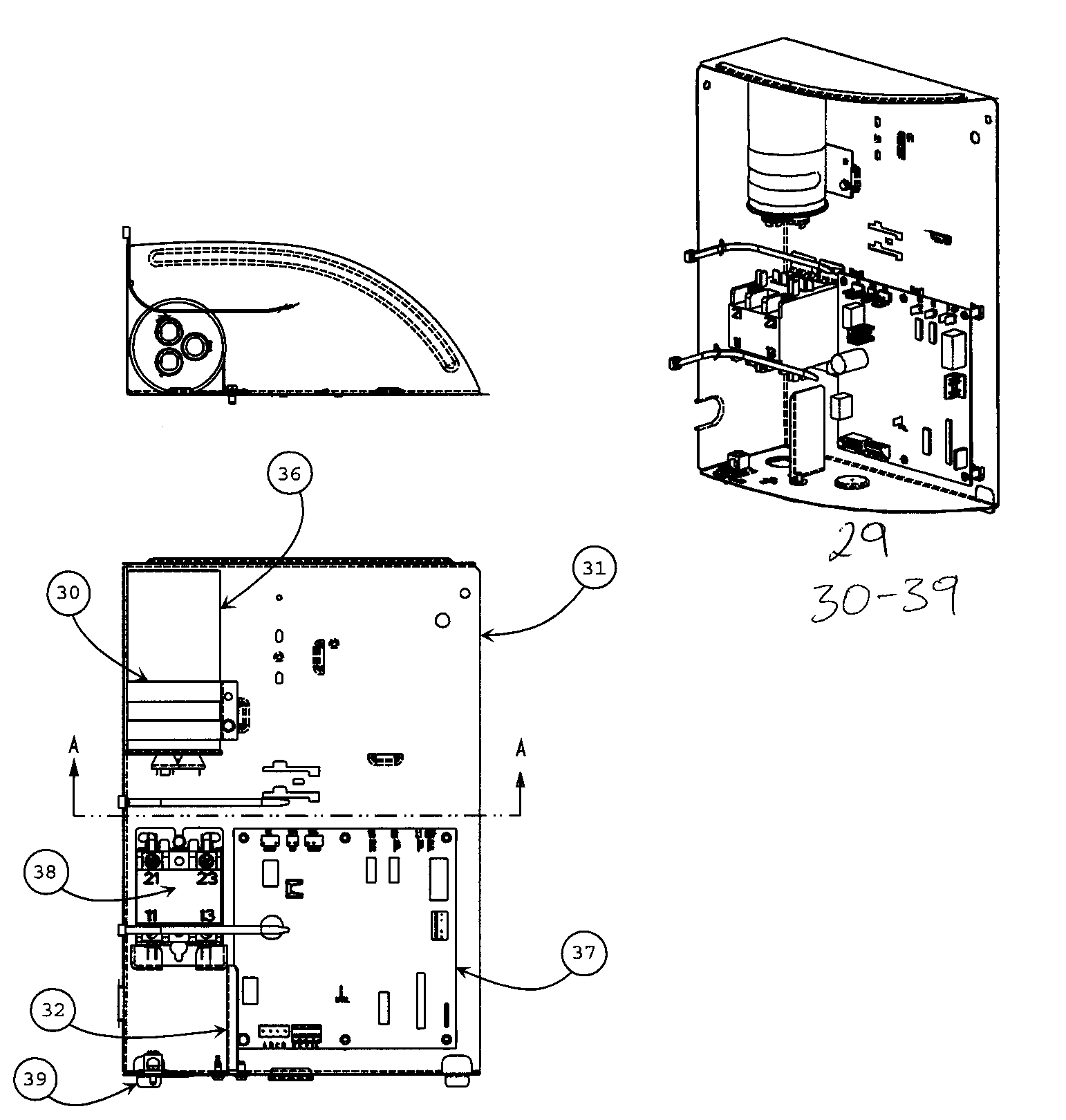Carrier 24APA536A0030010 control panel diagram