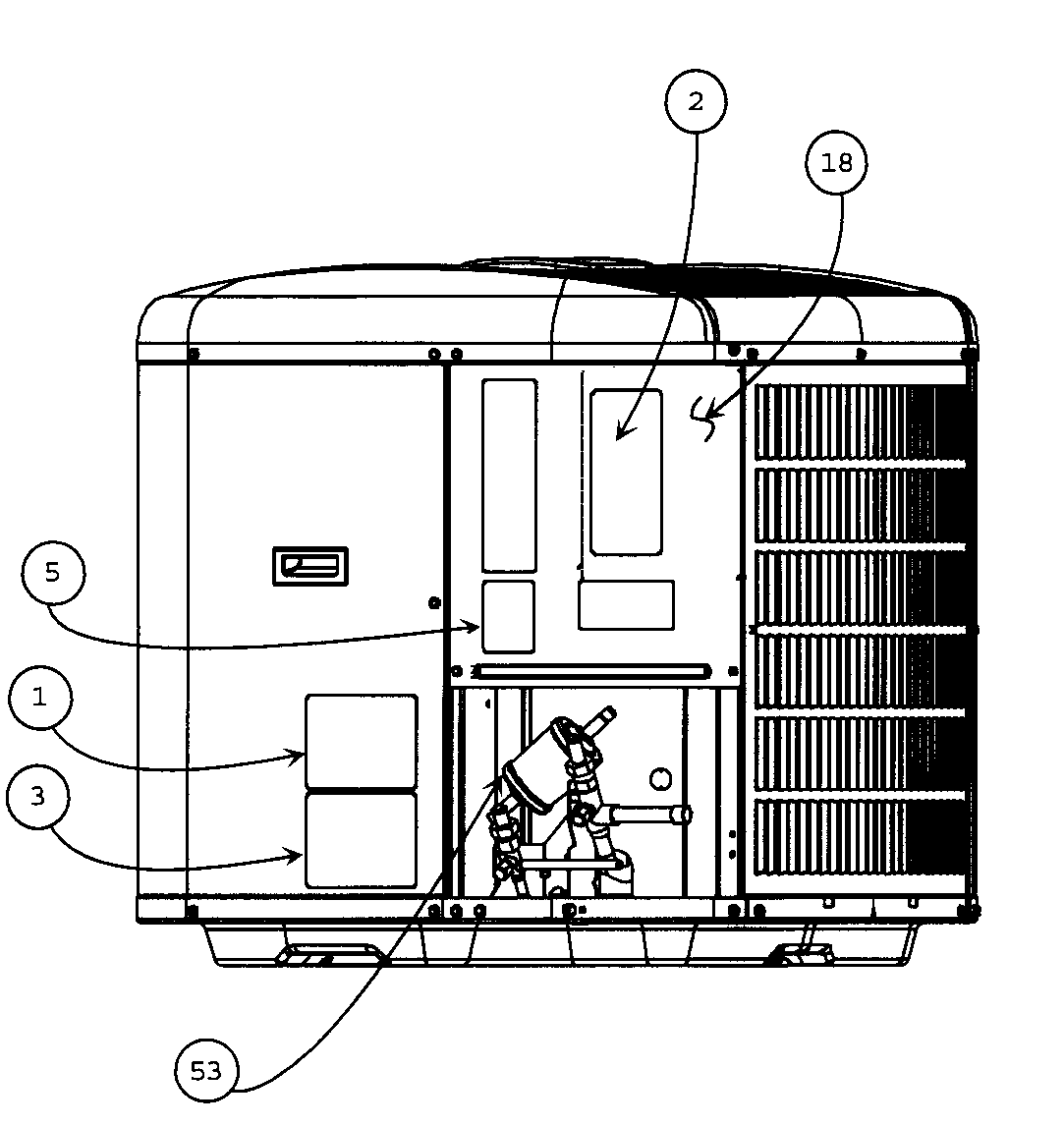 Carrier 24APA530A0030010 outside view diagram