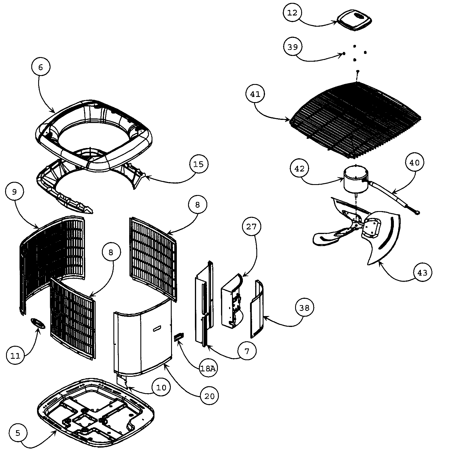 Carrier 24APA348A0030010 inside view diagram