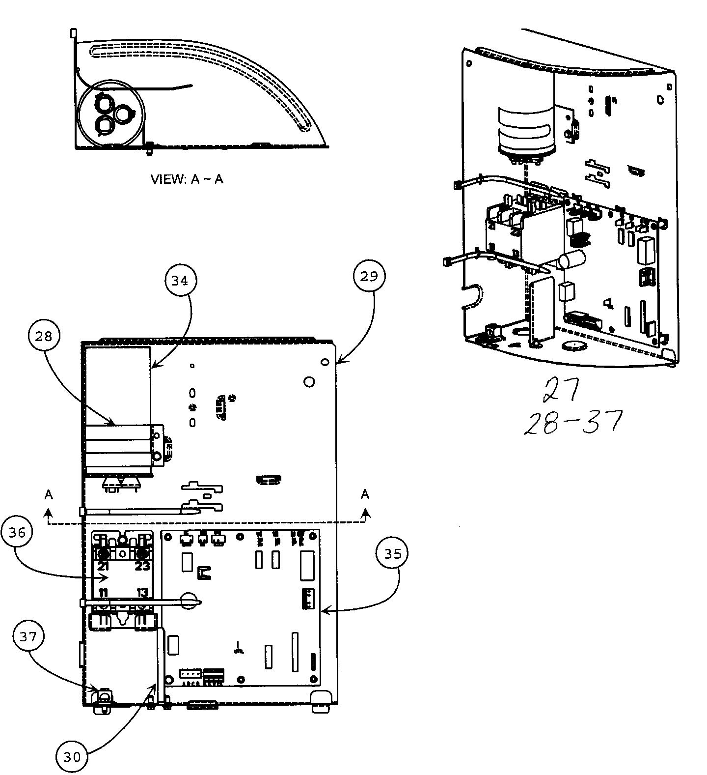 Carrier 24APA348A0030010 control panel diagram