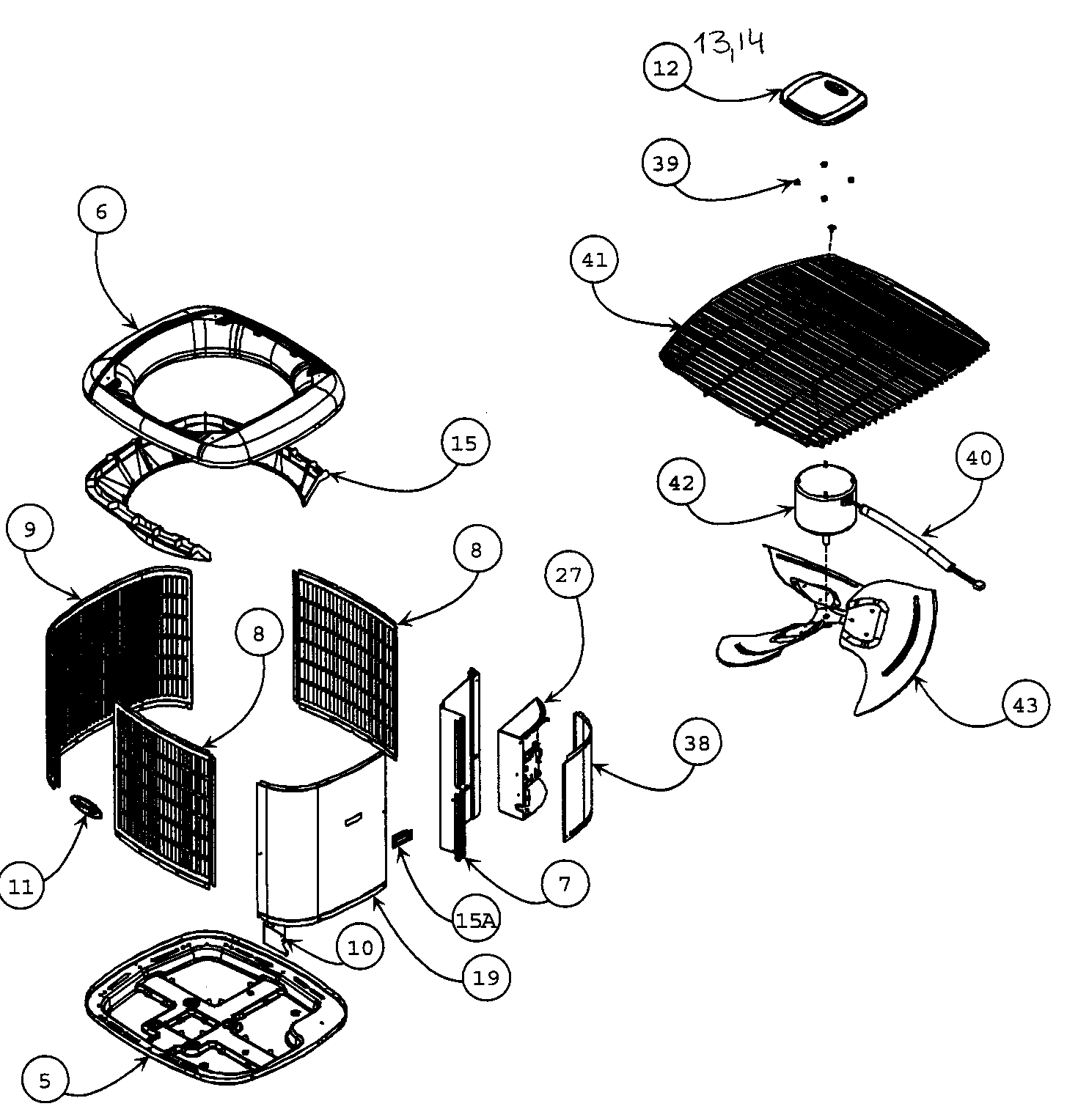 Carrier 25HPA342A0030010 inside view diagram