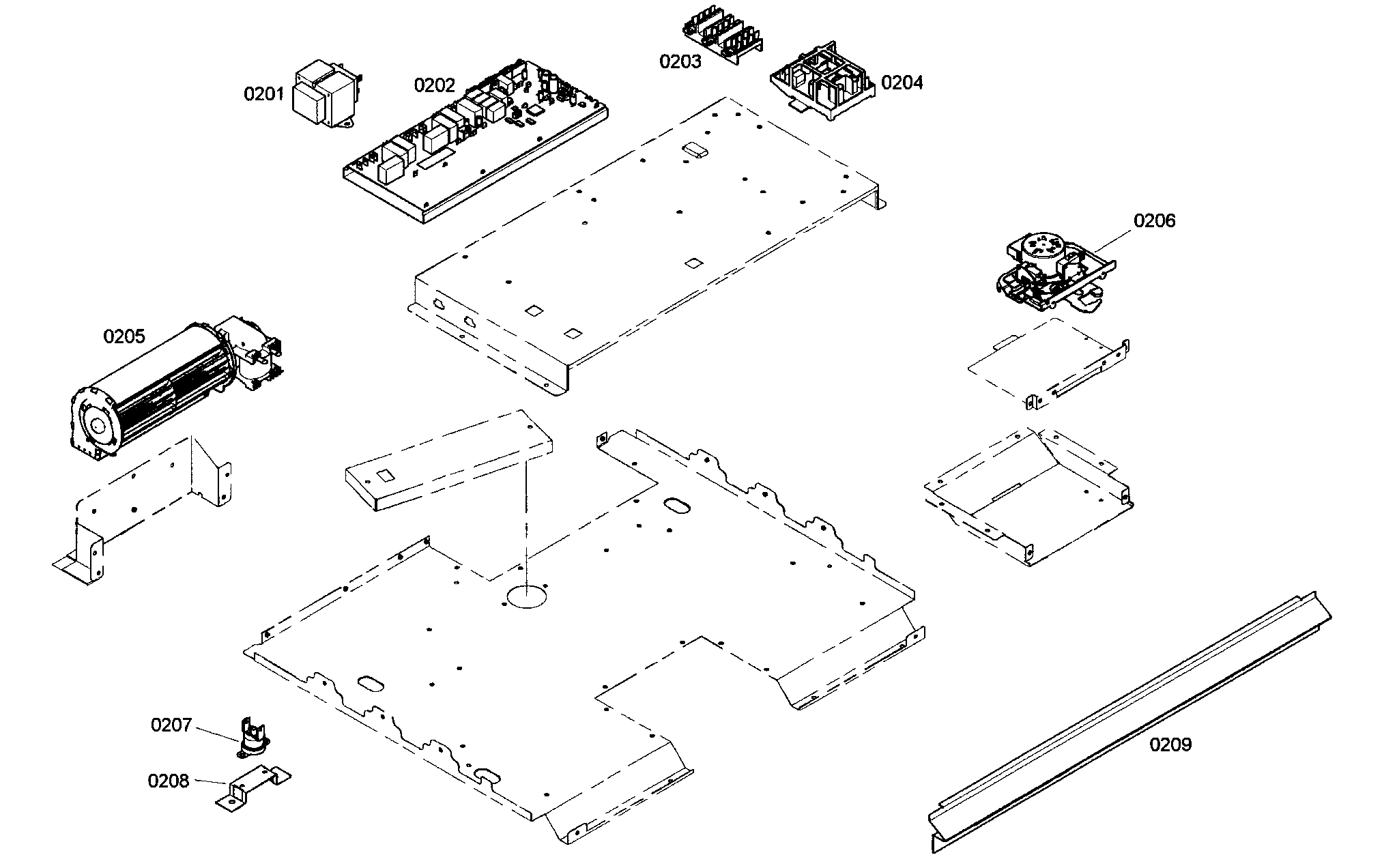 Thermador M271ES01 pcb assy diagram