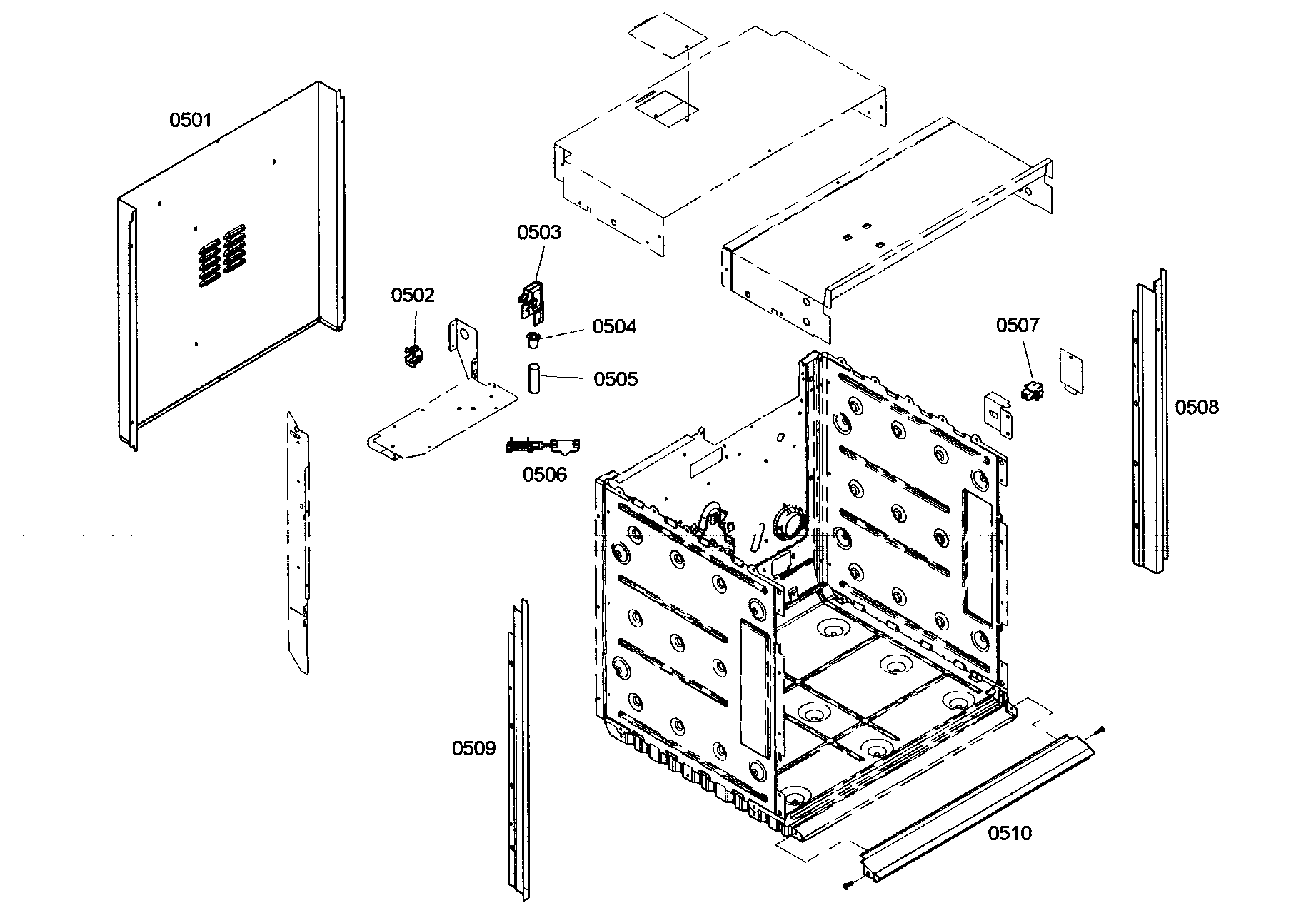 Thermador M271ES01 outside parts diagram