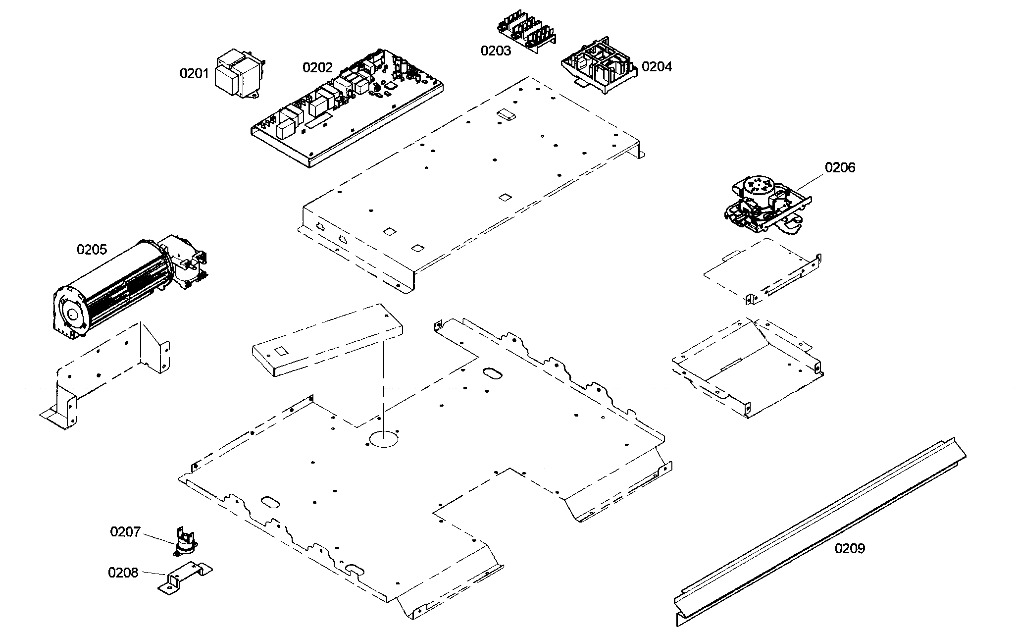 Thermador ME271EB01 pcb assy diagram