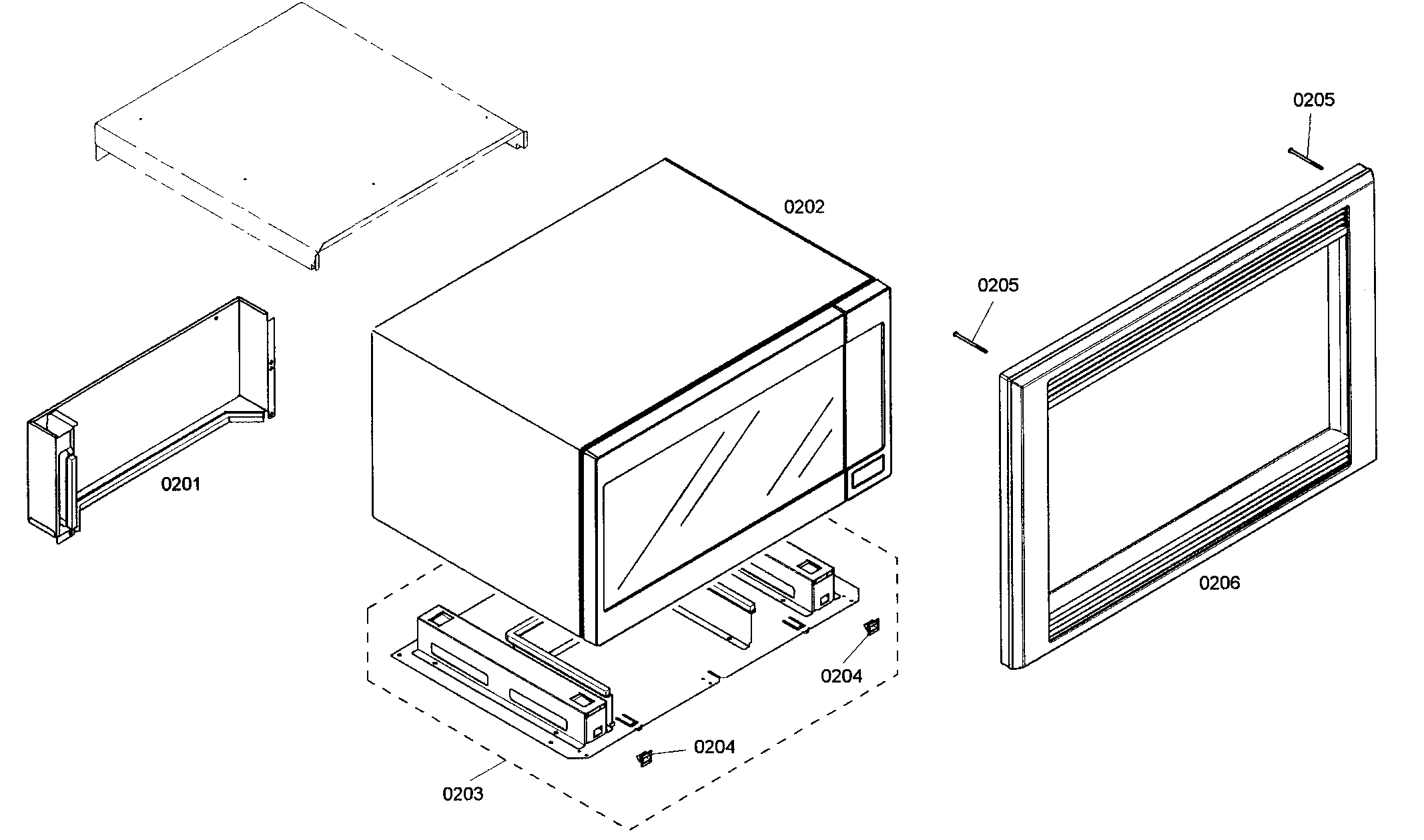 Thermador MEMC301EB01 microwave parts 1 diagram