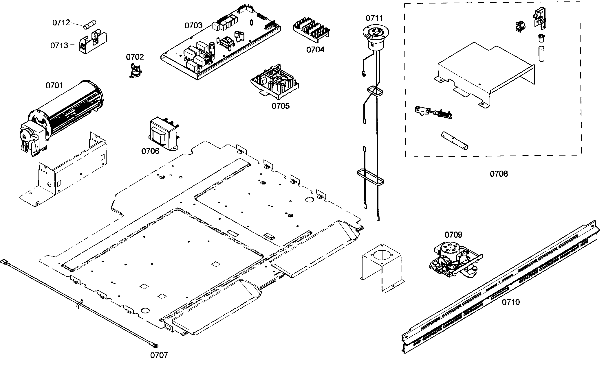 Thermador MEMC301EB01 pcb assy diagram