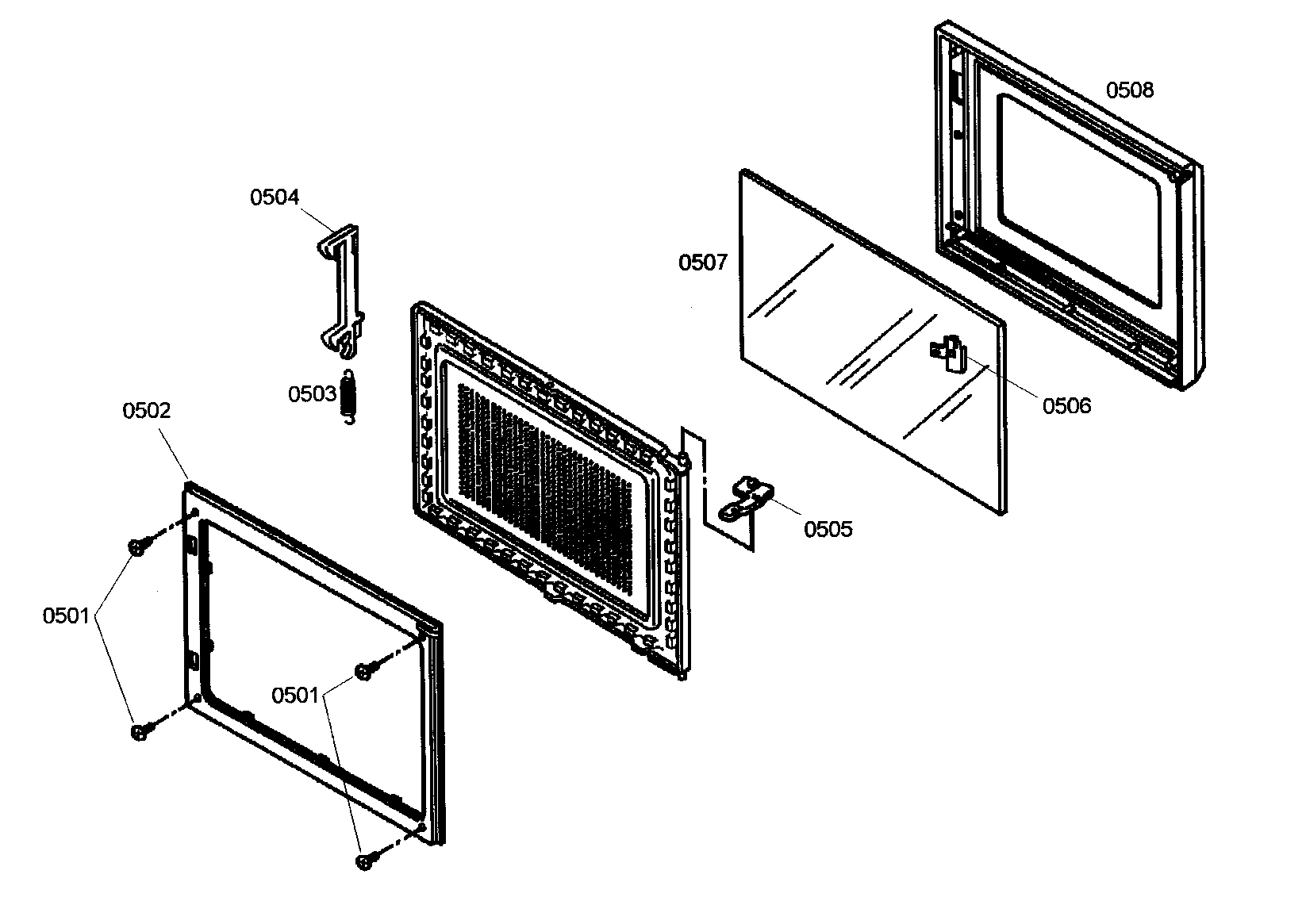 Thermador MEMC301ES01 door assy diagram