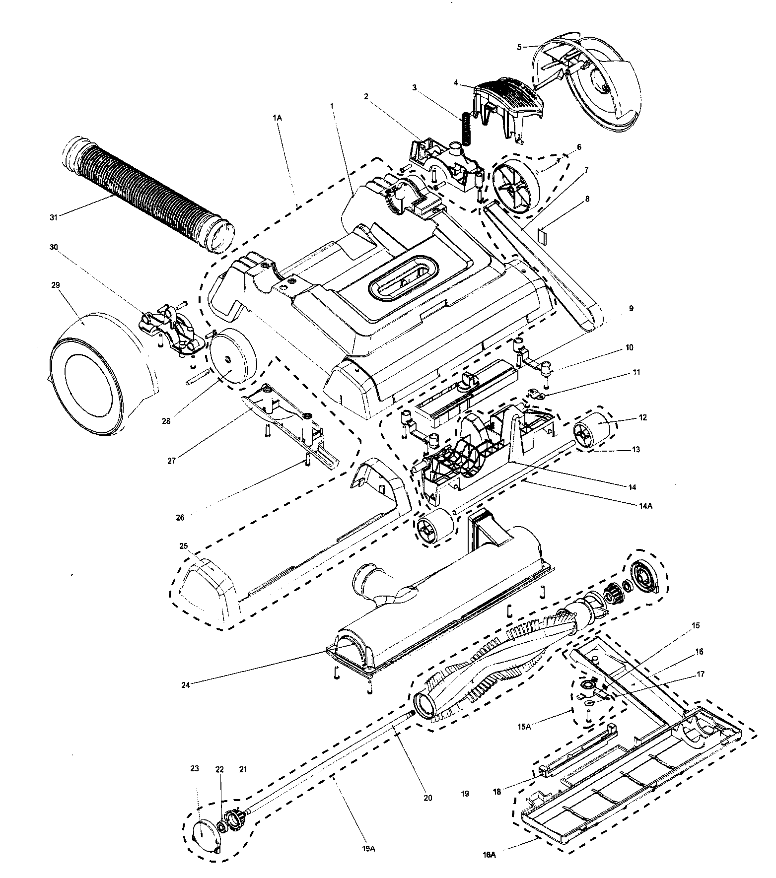 Kenmore 21637000700 nozzle parts diagram