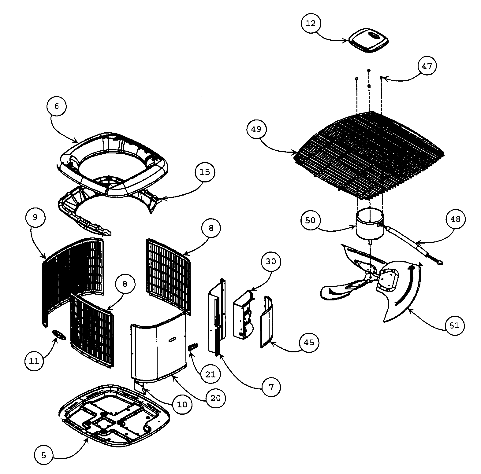 Carrier 25HNA948A0030030 cabinet parts diagram