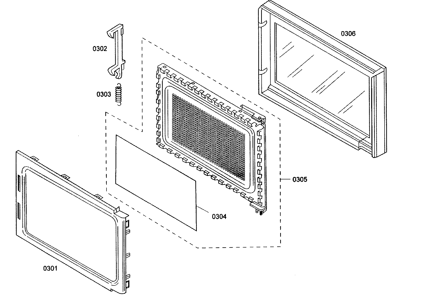 Thermador MEM271EB01 microwave door diagram
