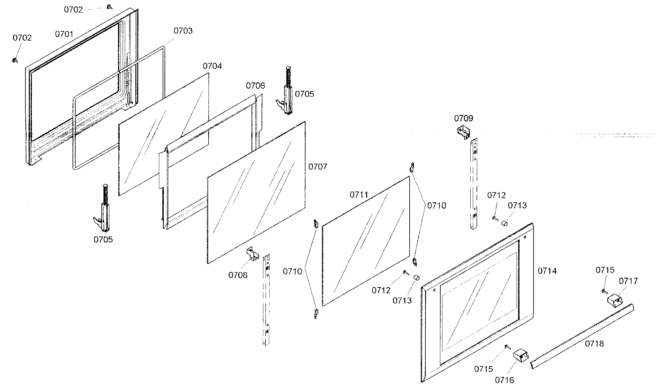 Thermador MED302EB01 bottom oven door diagram