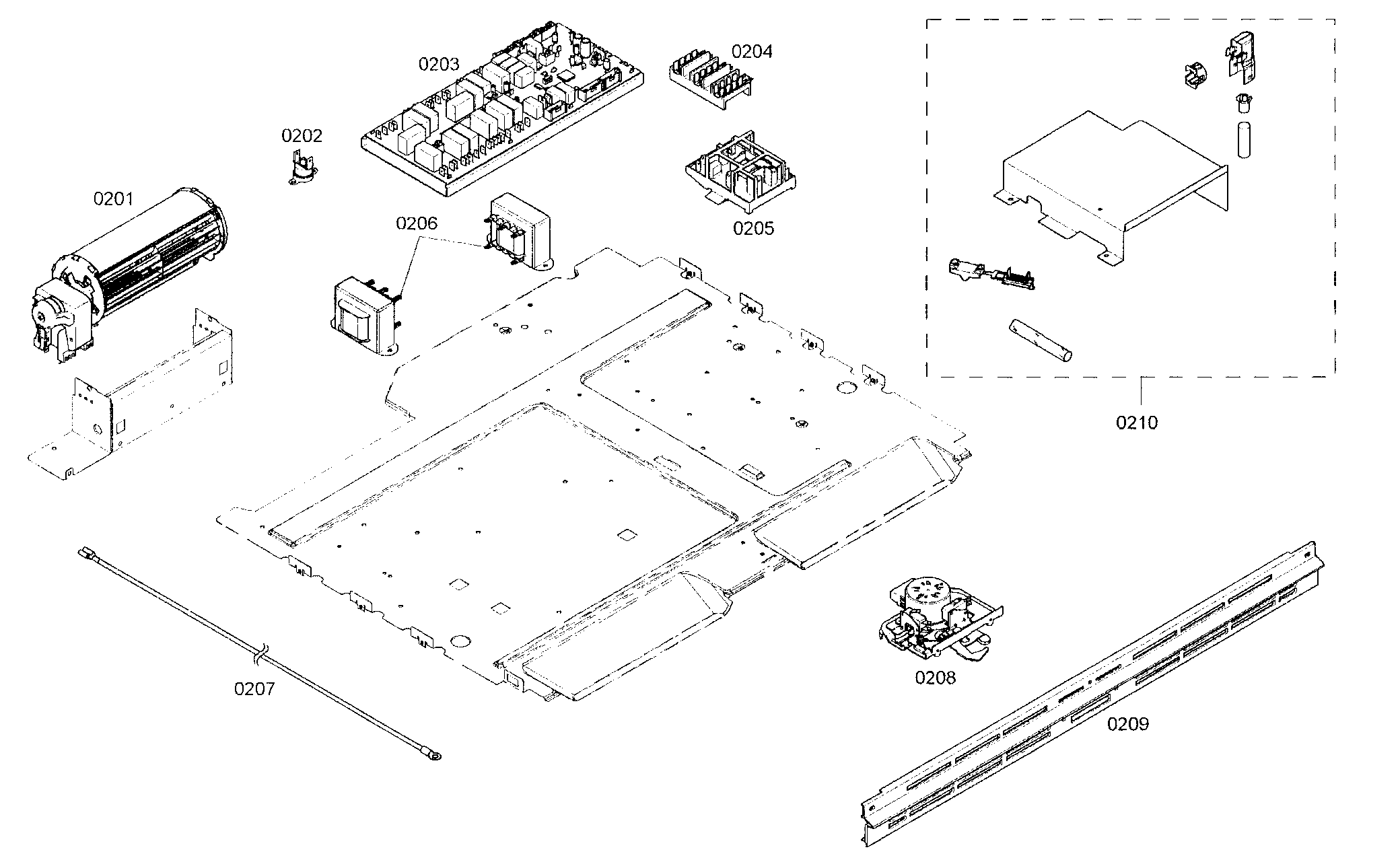 Thermador MED302ES01 pcb assy diagram