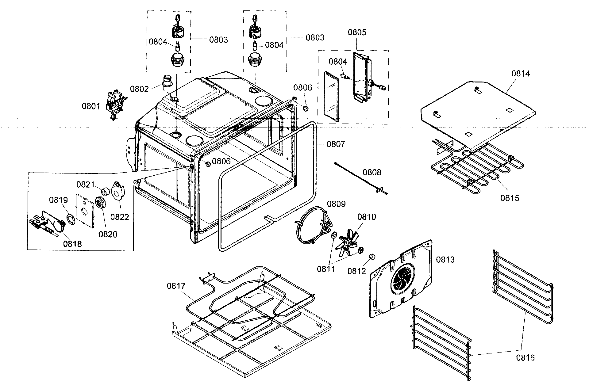 Thermador MEM301ES01 oven parts diagram