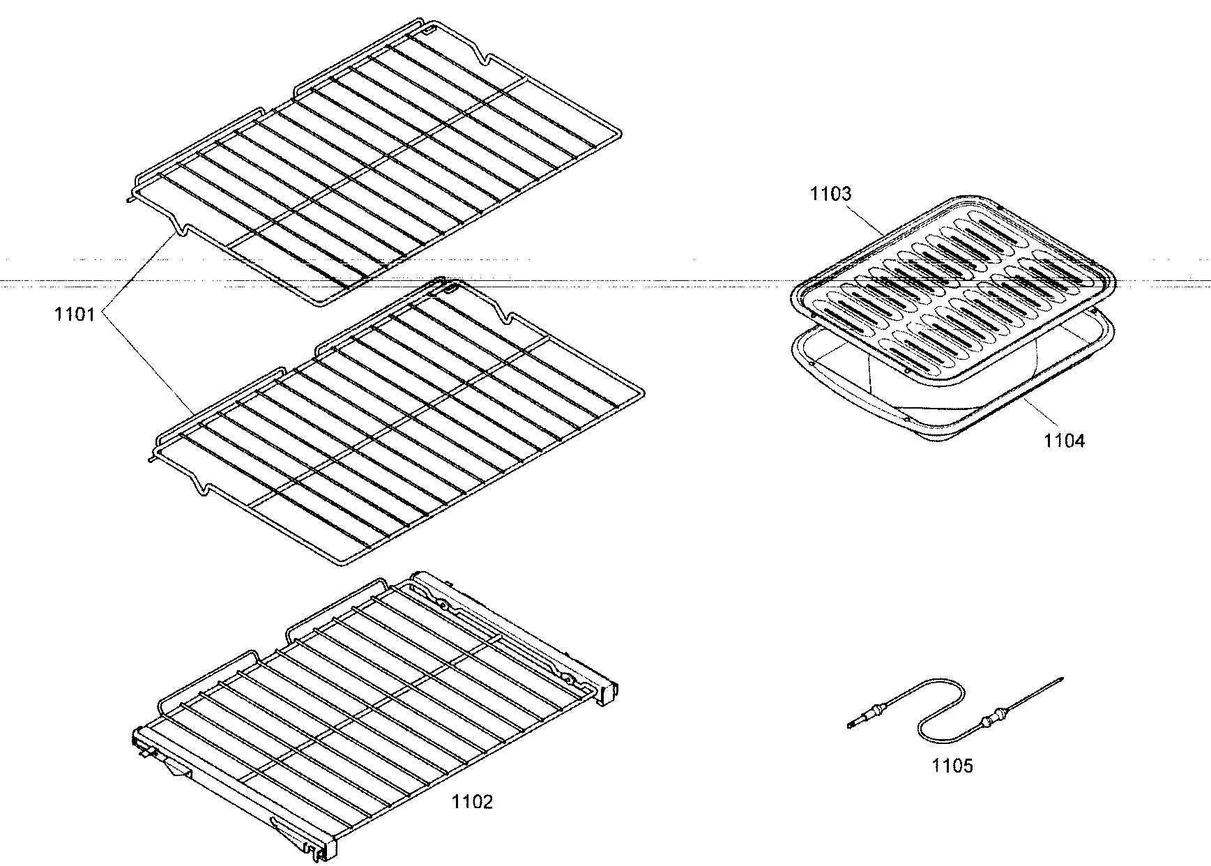 Thermador MEM301ES01 shelfs diagram