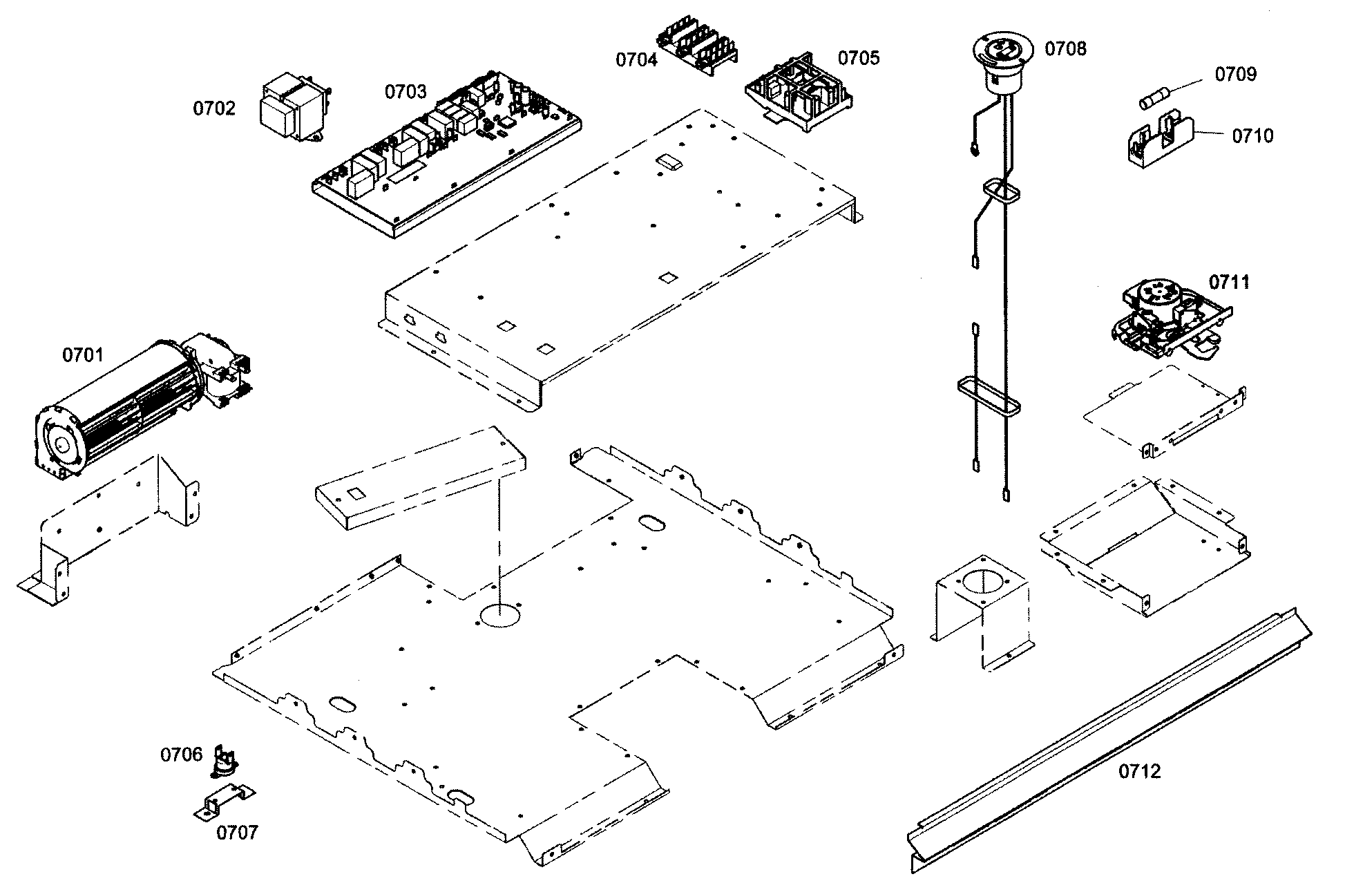 Thermador MEMW271EB01 pcb assy diagram