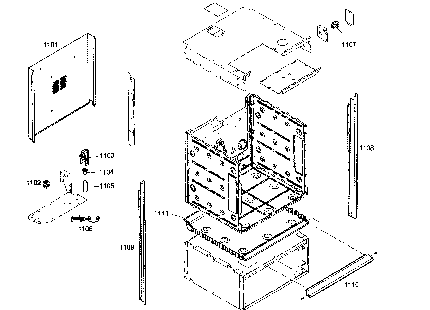 Thermador MEMW271EB01 mounting diagram