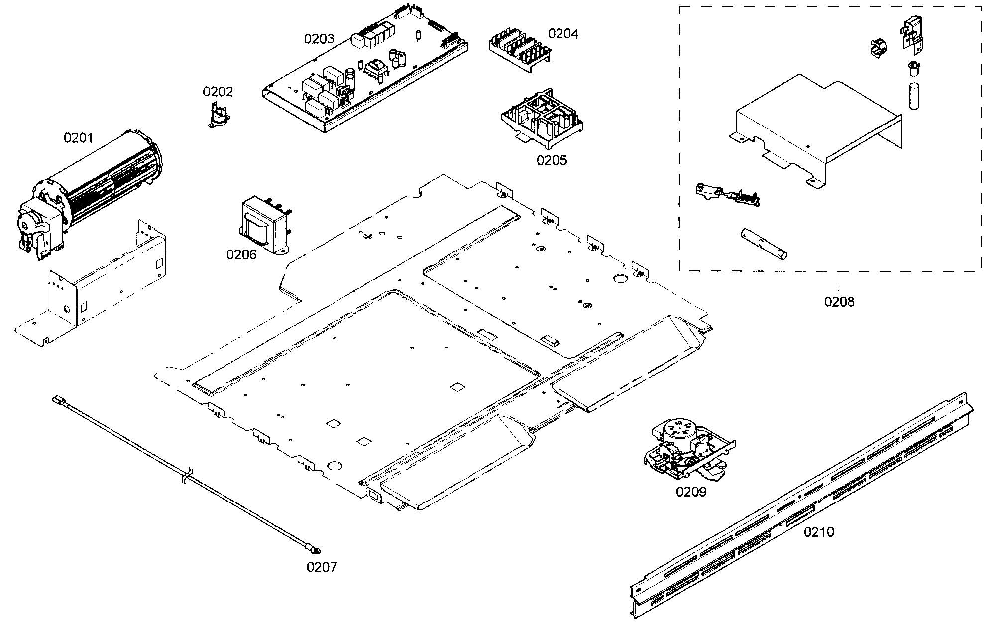 Thermador M301ES01 pcb assy diagram
