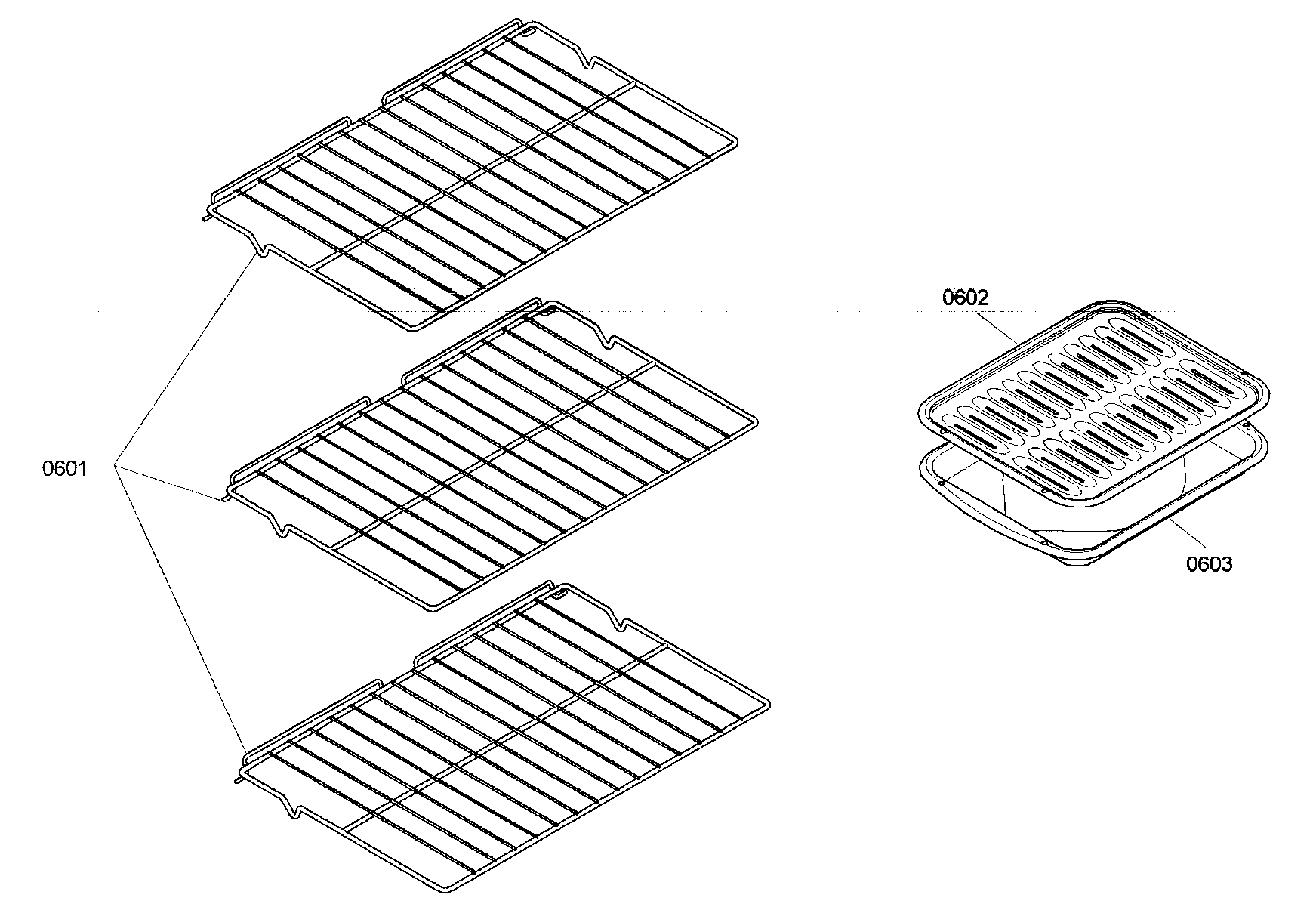 Thermador M301ES01 shelf assy diagram