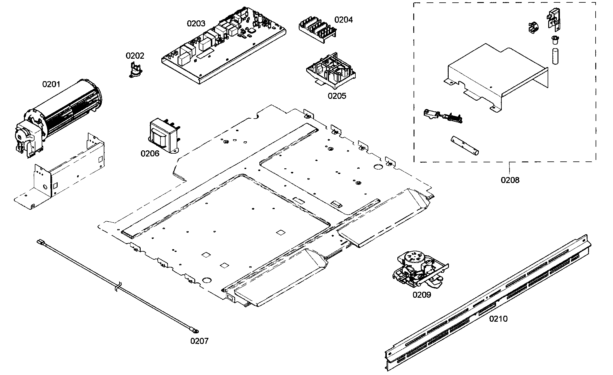 Thermador ME301ES01 pcb assy diagram