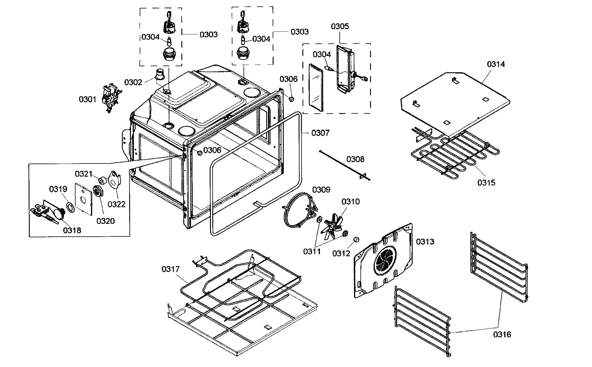 Thermador ME301ES01 oven parts diagram