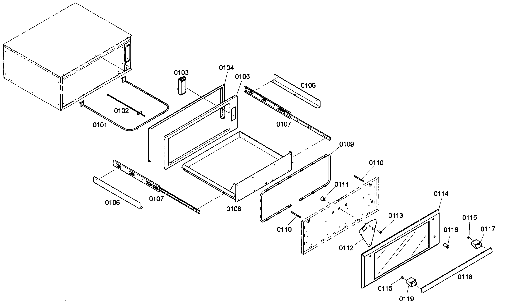 Thermador WD30ES01 cabinet parts diagram