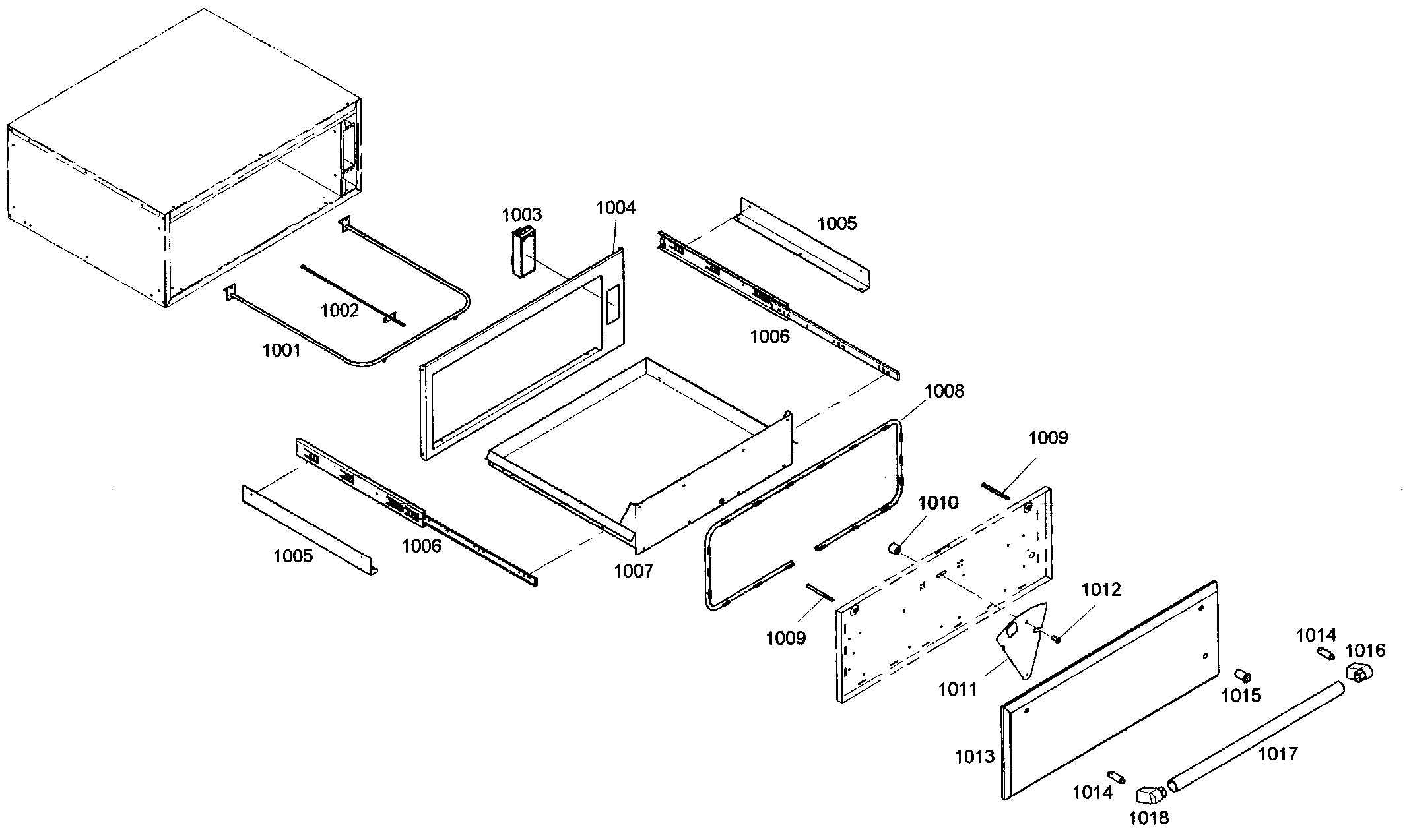 Thermador POMW30101 oven cabinet parts 2 diagram