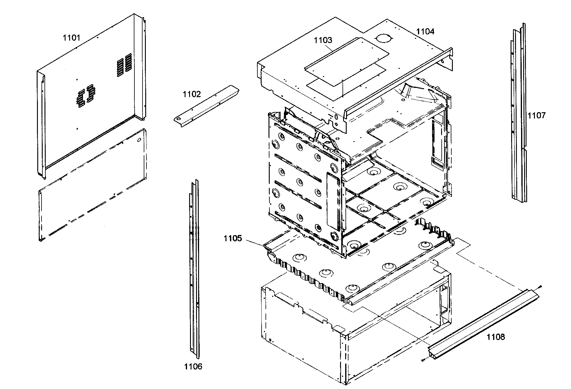 Thermador POMW30101 mounting assy diagram