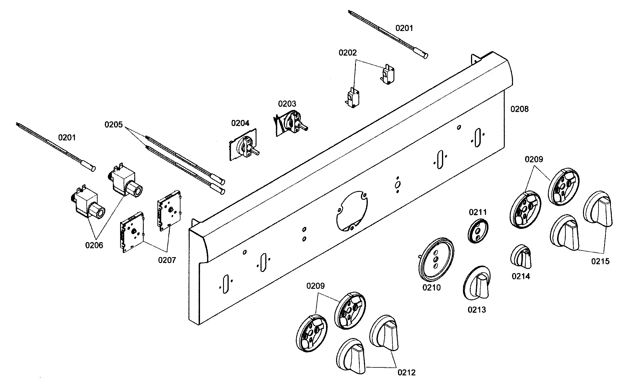 Thermador PRG304EH01 control panel diagram