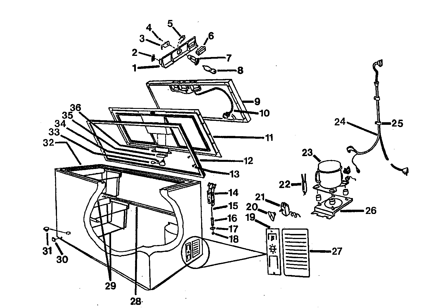 WC Wood C05WA cabinet parts diagram