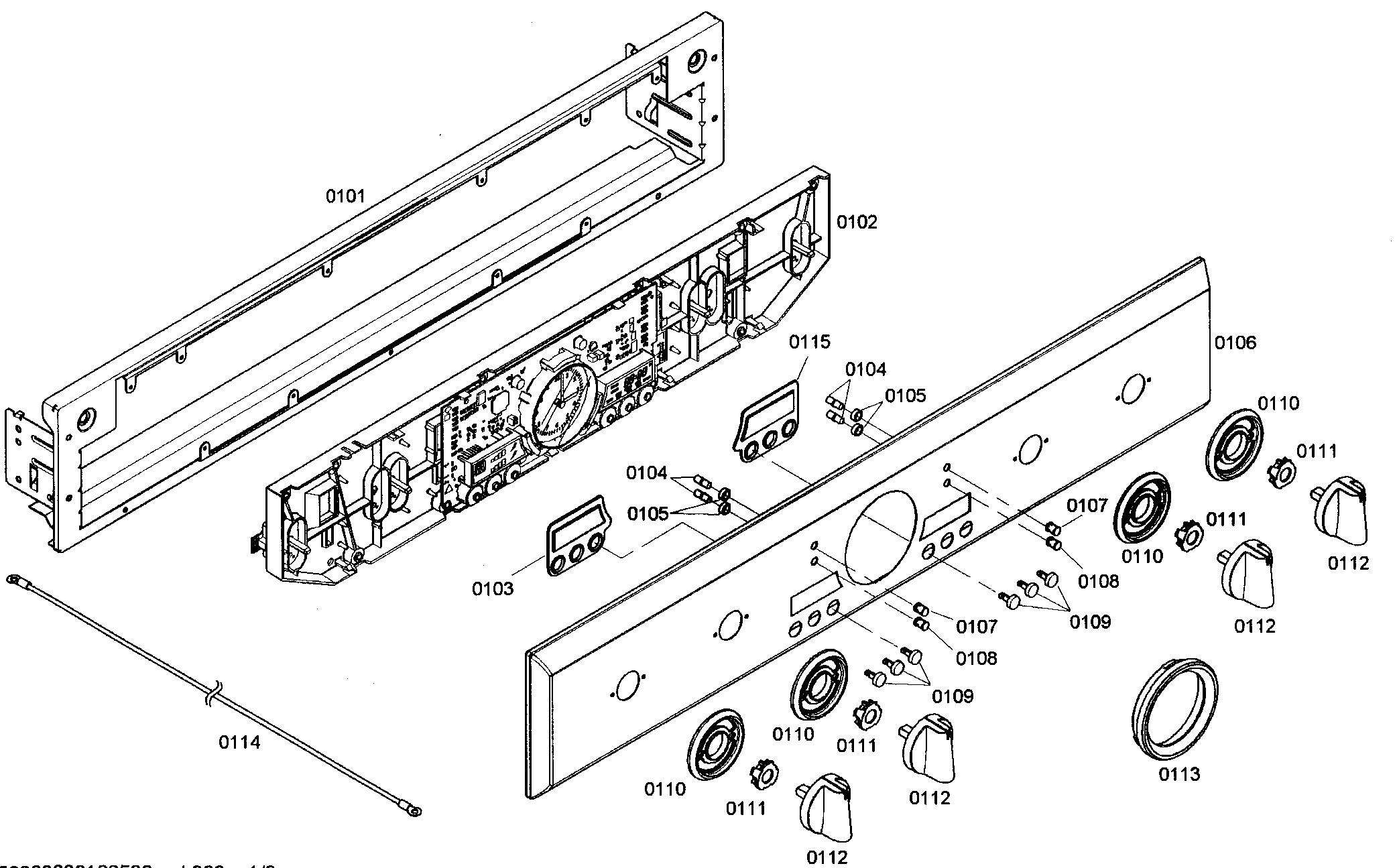 Thermador POD30201 control panel diagram