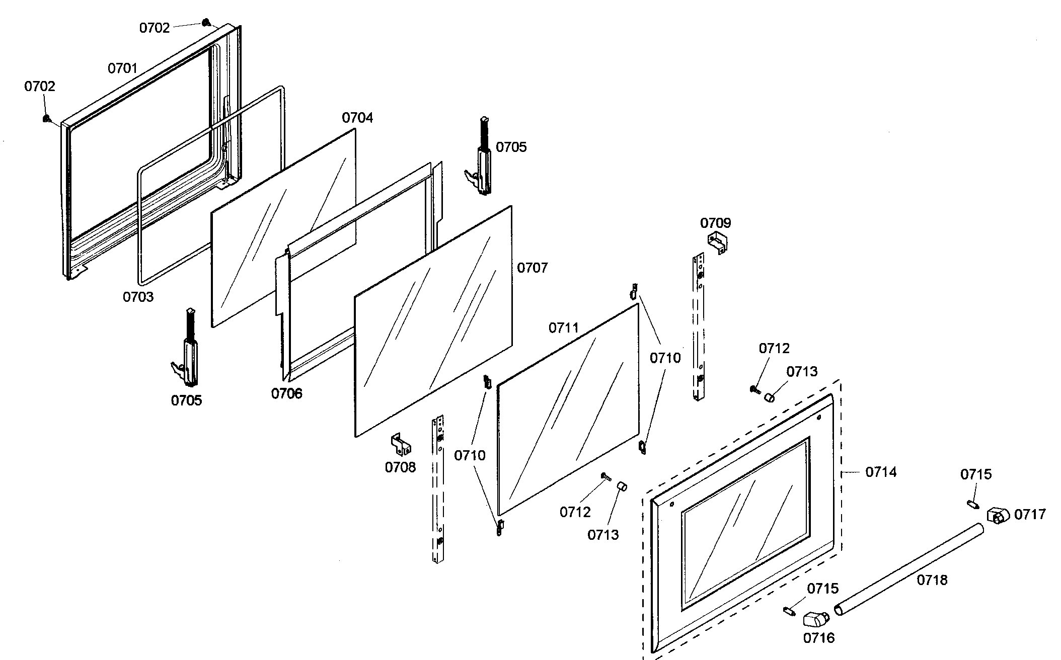 Thermador POD30201 bottom door diagram