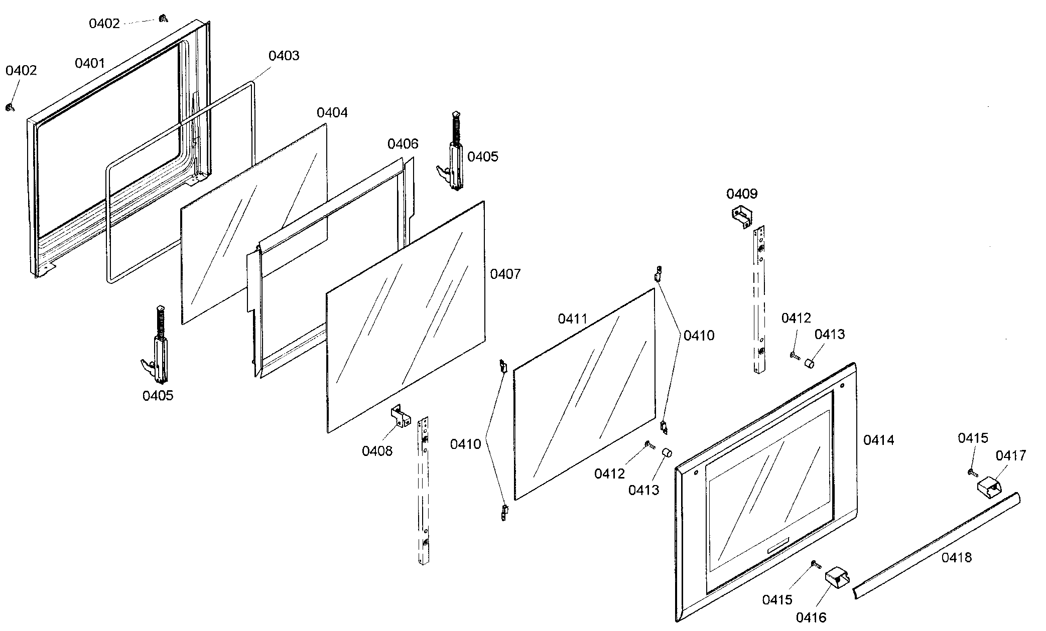 Thermador ME302ES01 top door diagram