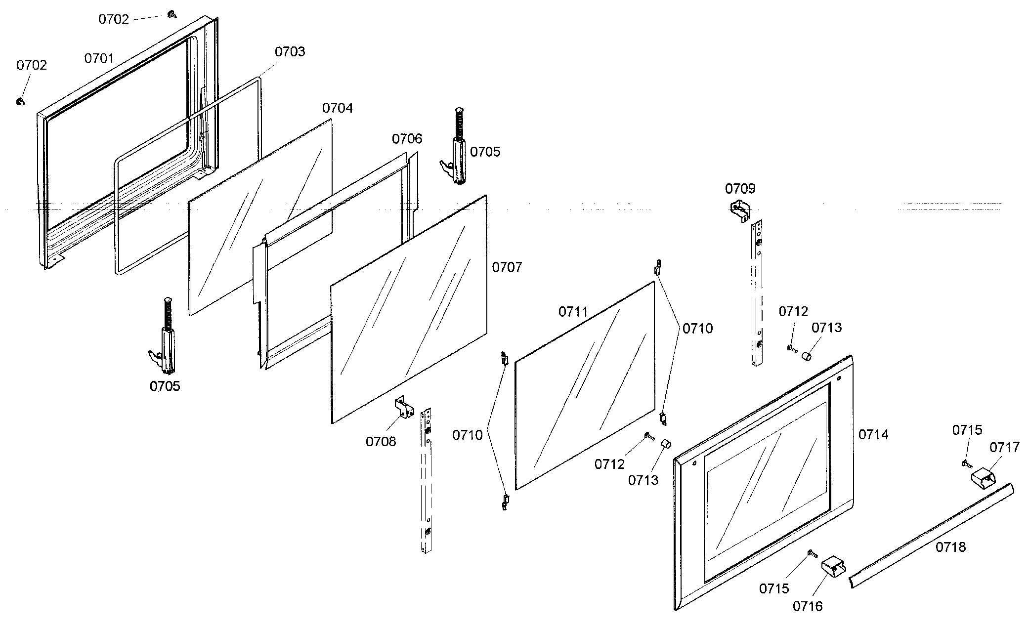Thermador ME302ES01 bottom oven door diagram