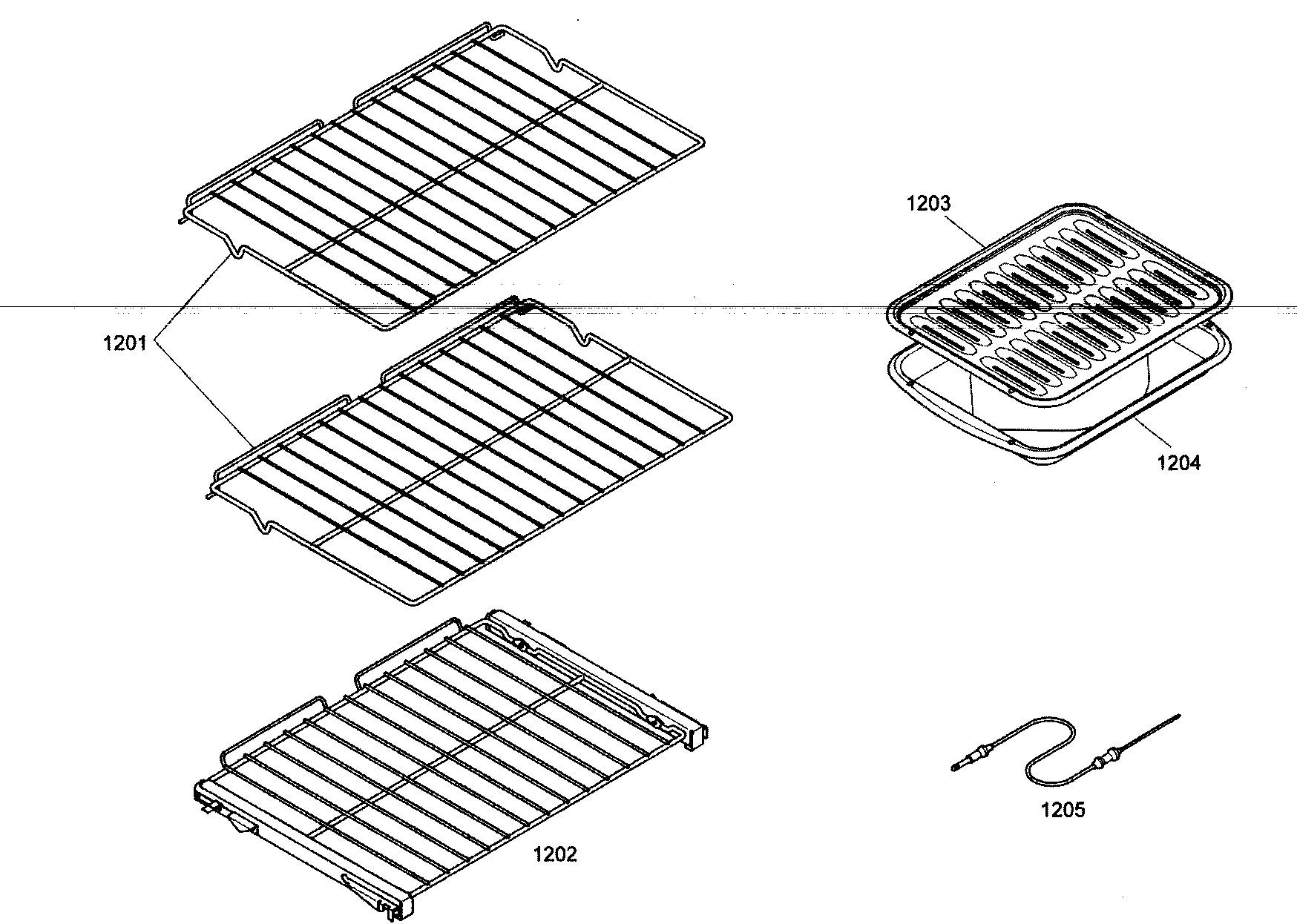 Thermador MEMW301ES01 racks diagram