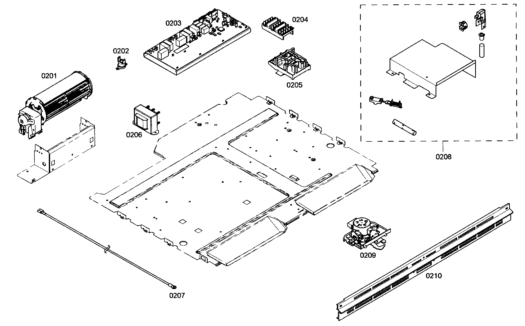 Thermador MEW301ES01 control assy diagram