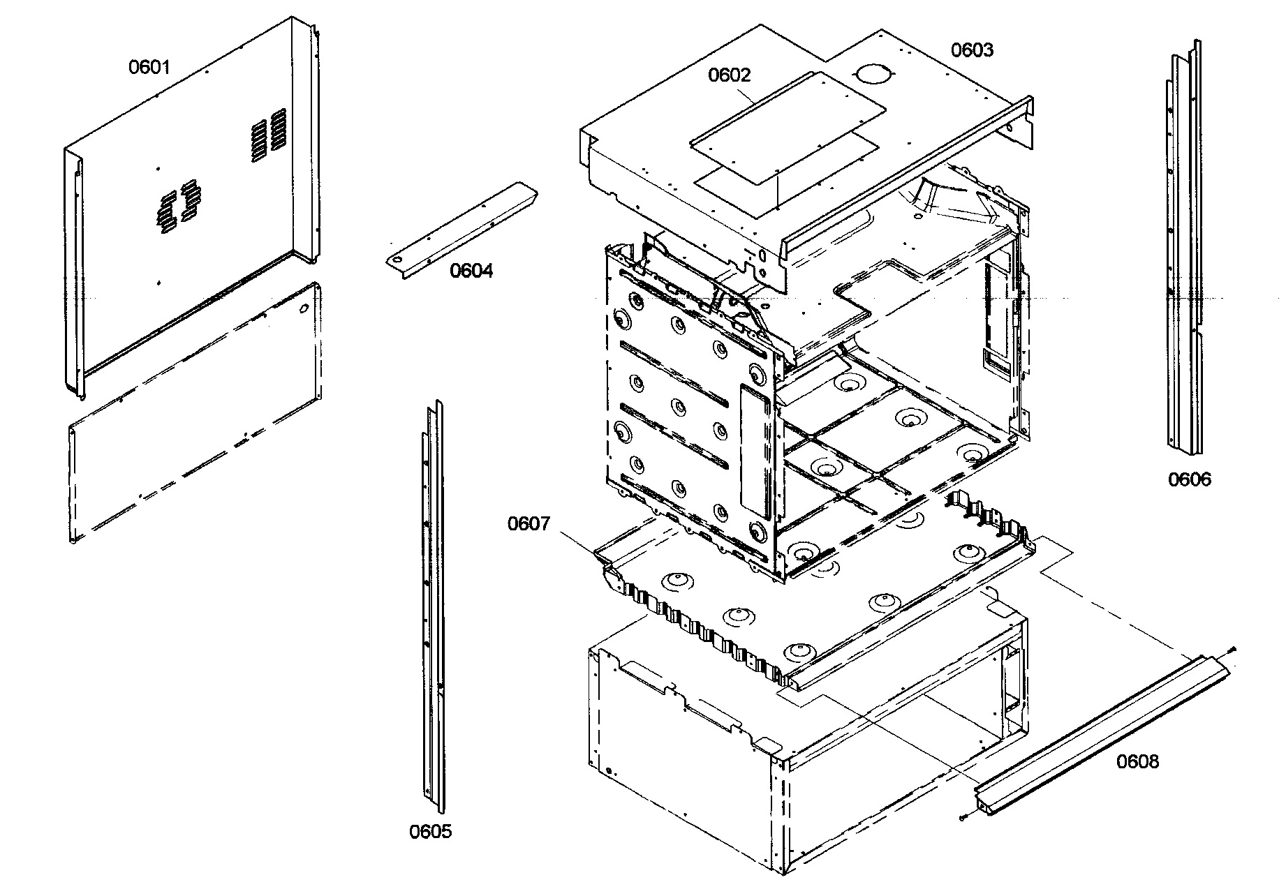 Thermador MEW301ES01 mounting assy diagram