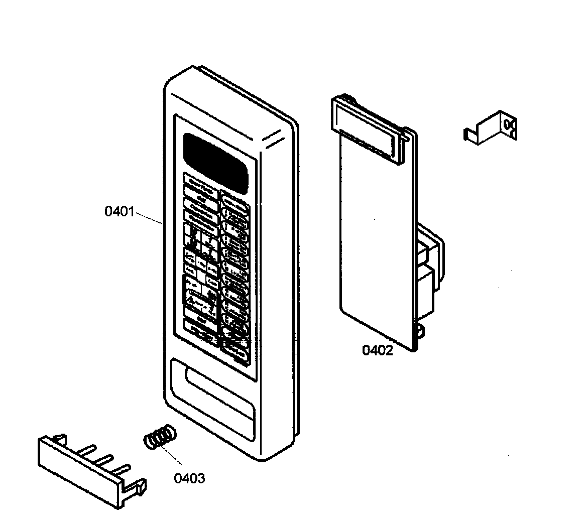 Thermador POM301/01 key pad diagram