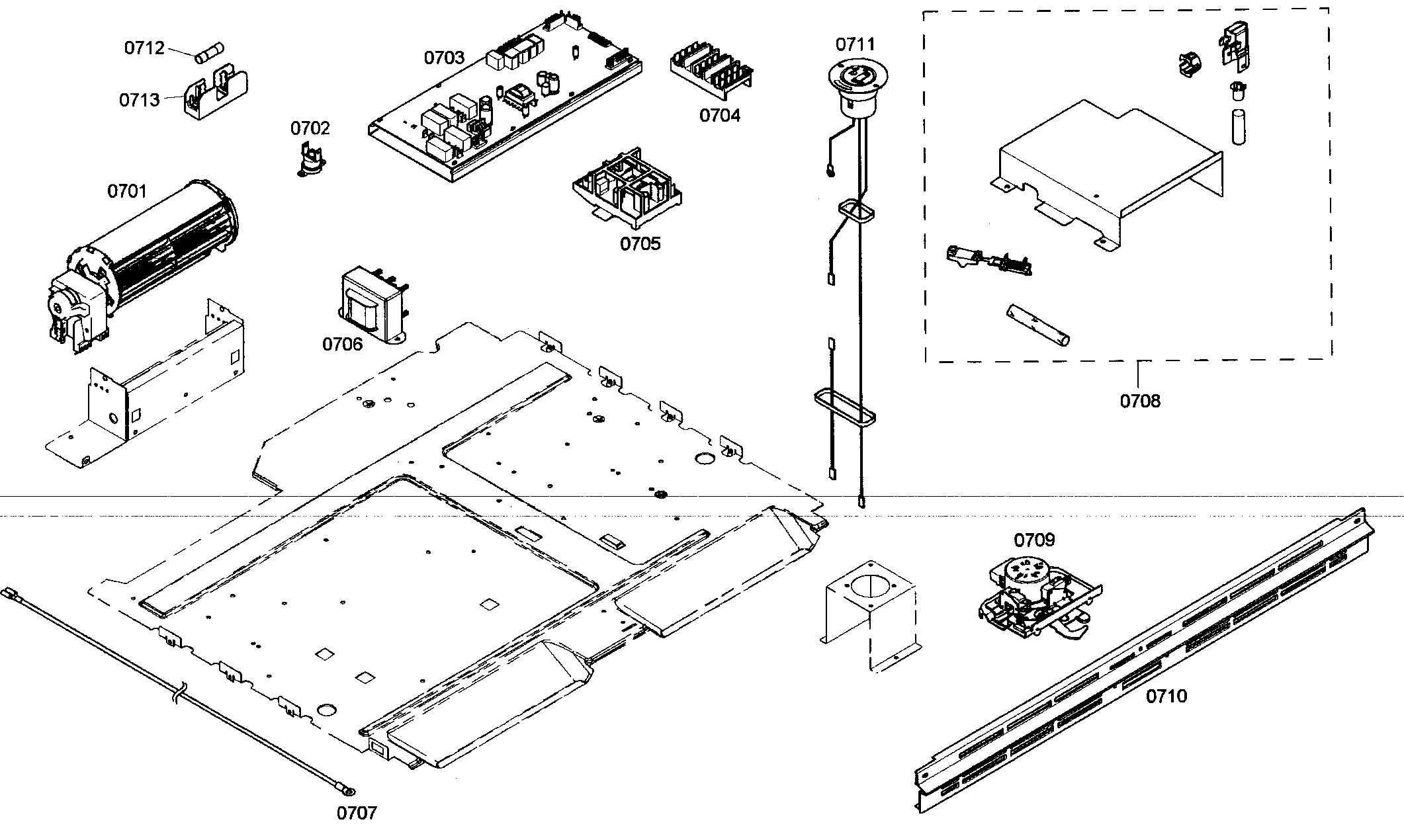Thermador POM301/01 control assy diagram