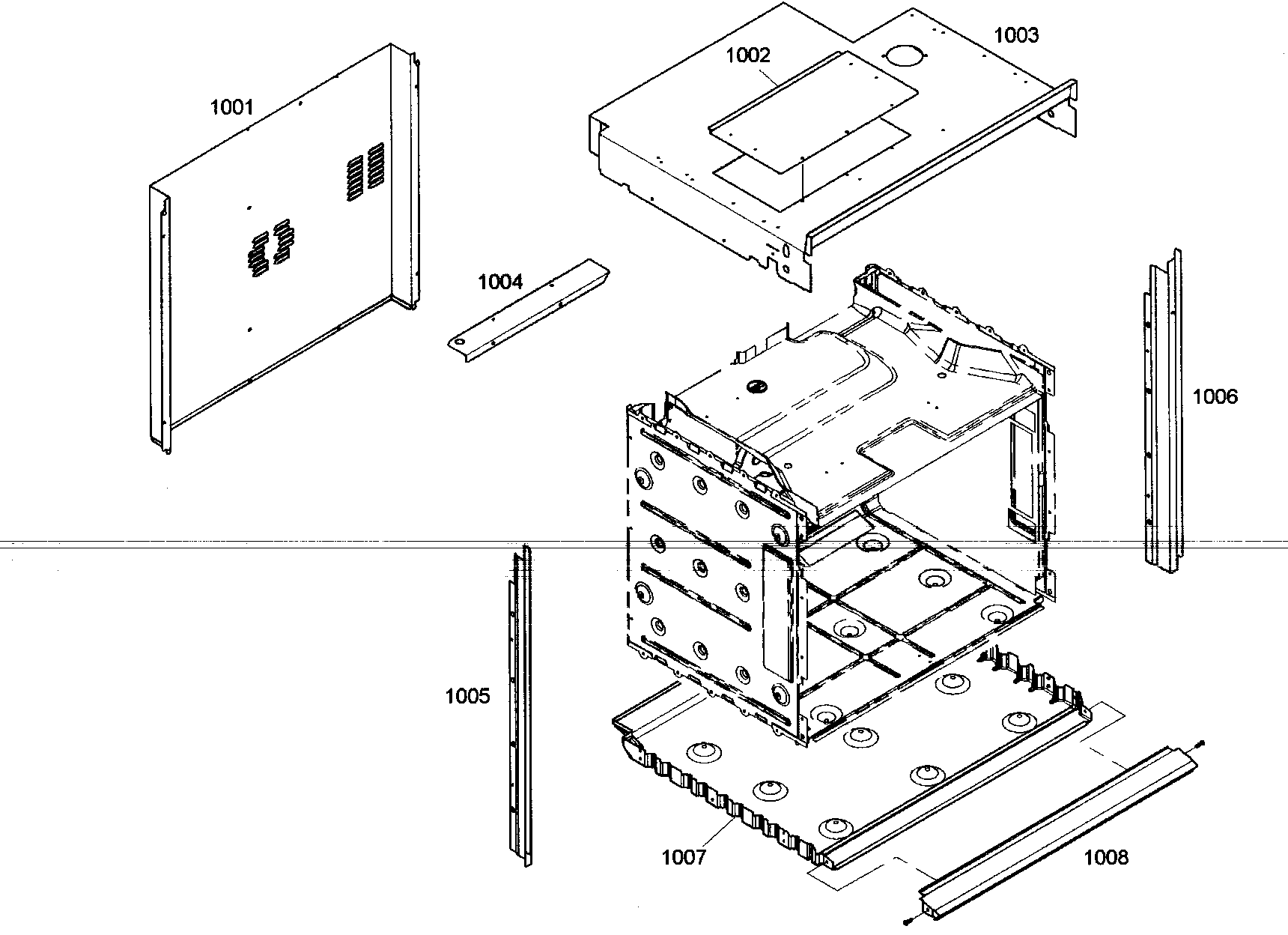 Thermador POM301/01 mounting assy diagram