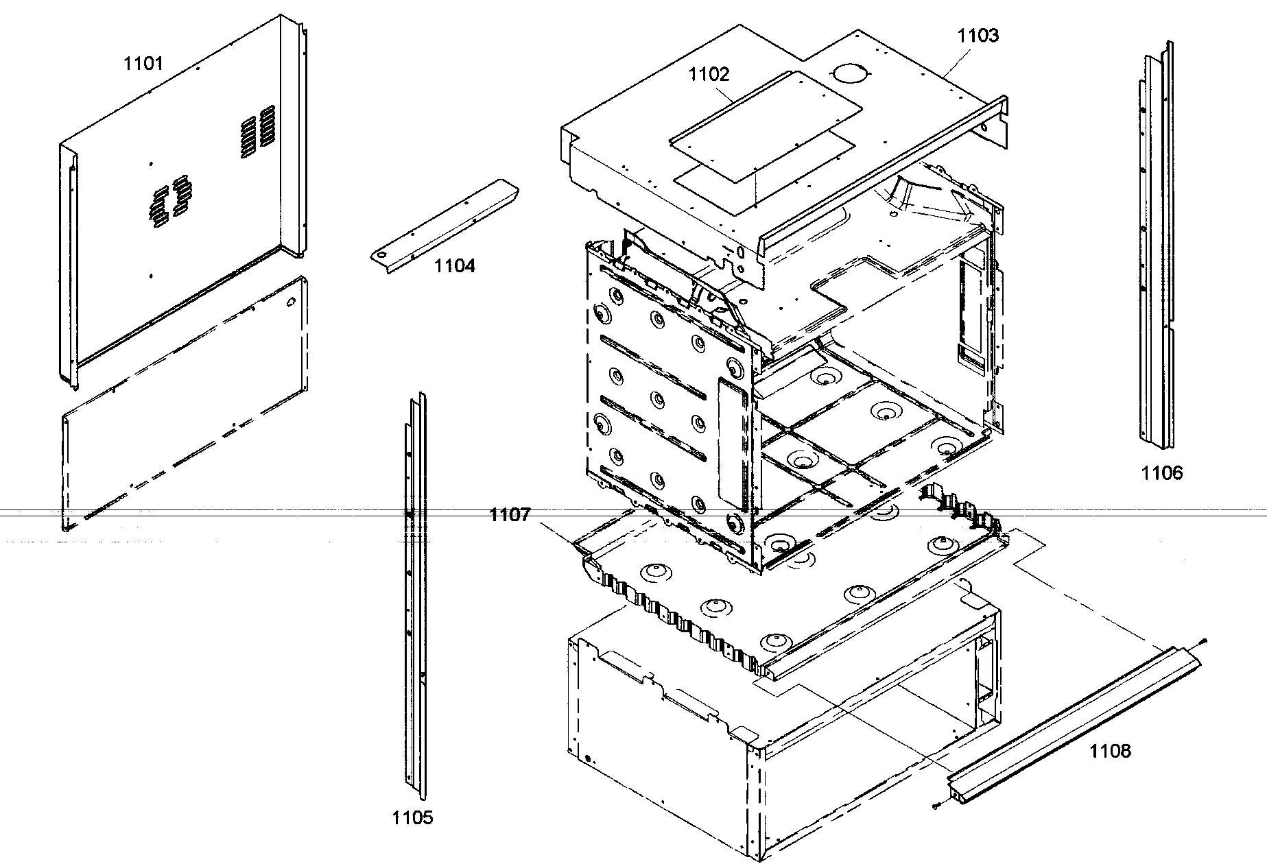 Thermador MEMCW301ES01 mounting assy diagram