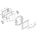 Thermador ME272ES01 top oven door assy diagram
