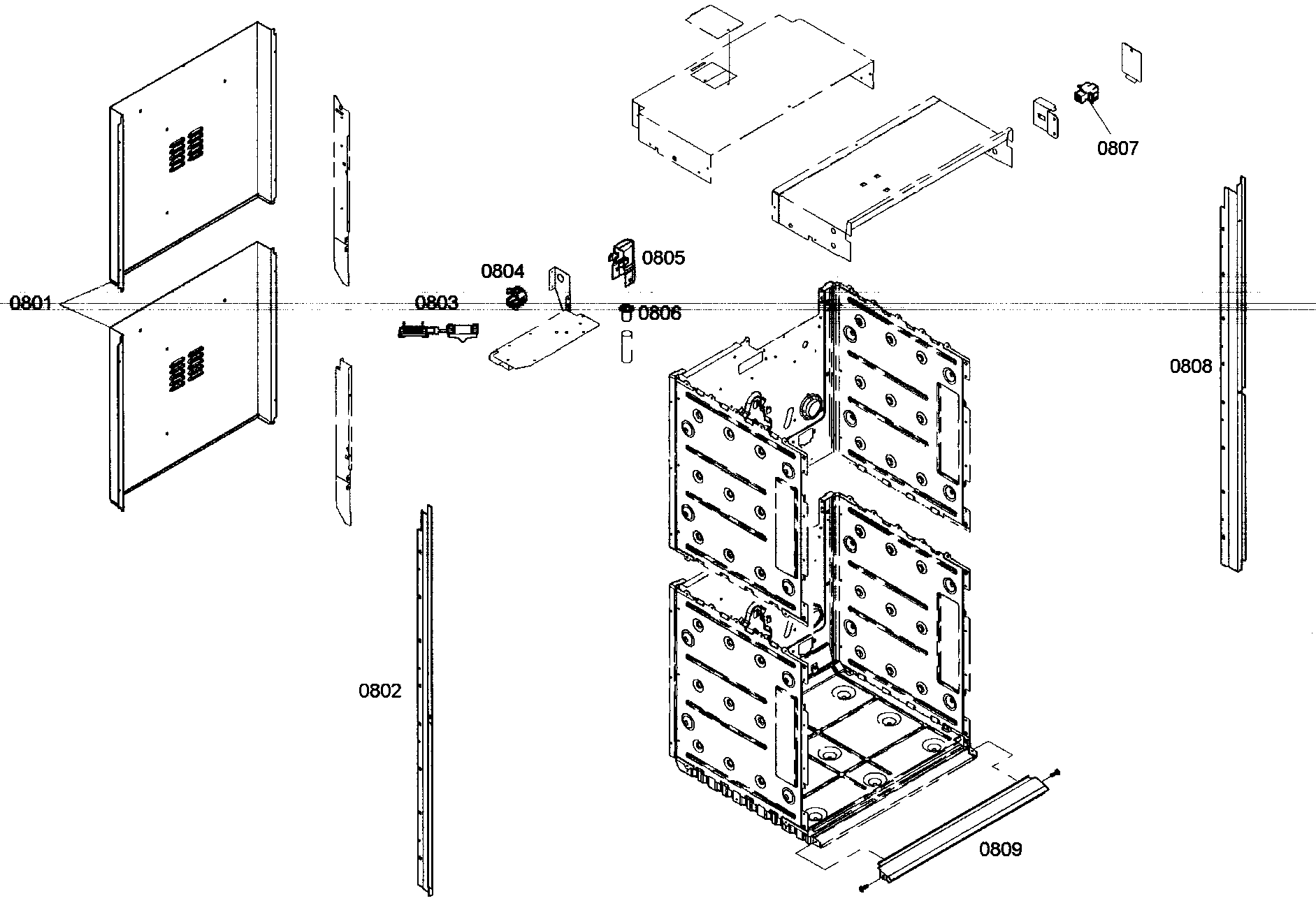 Thermador ME272ES01 mounting assy diagram