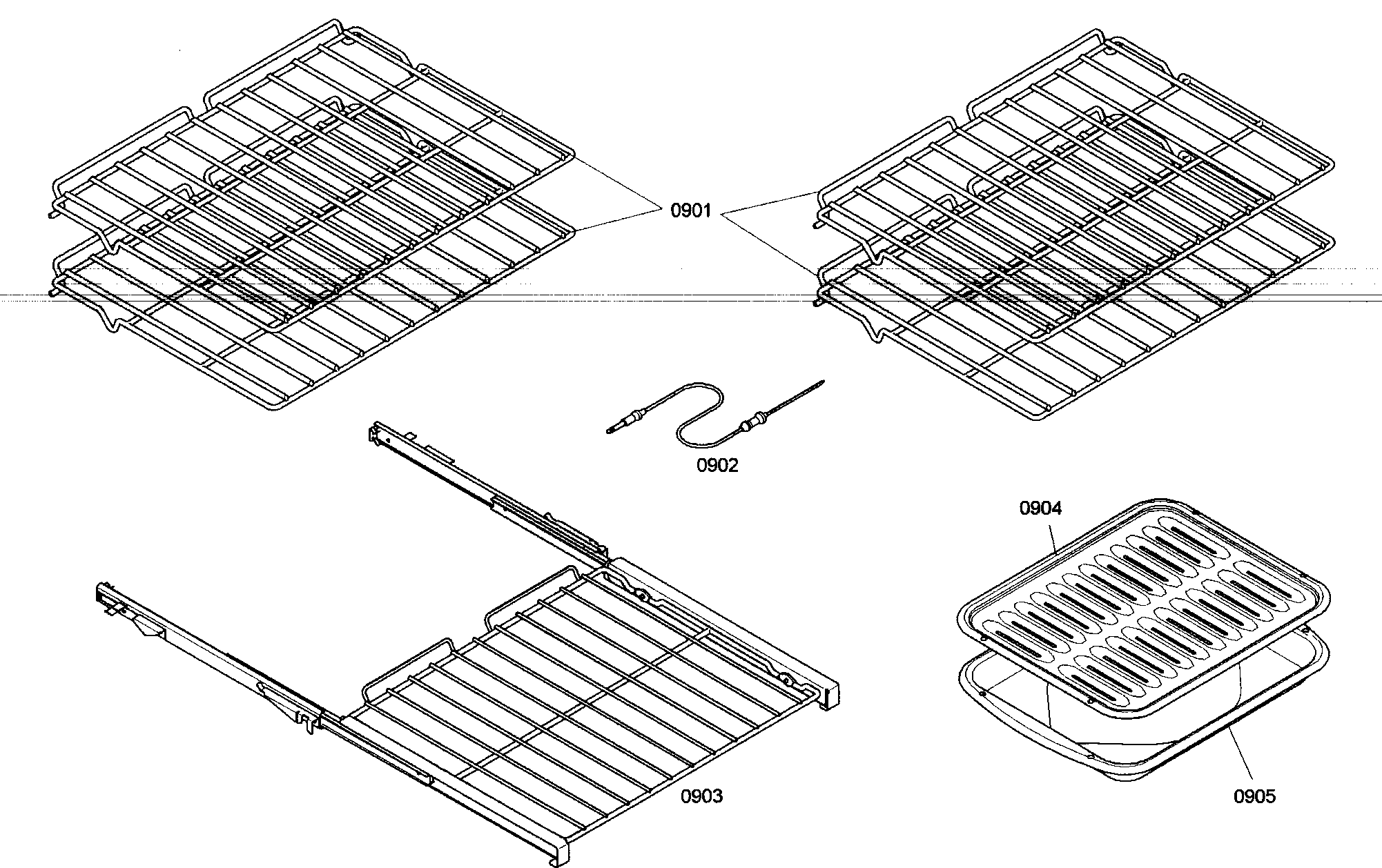 Thermador ME272ES01 racks diagram