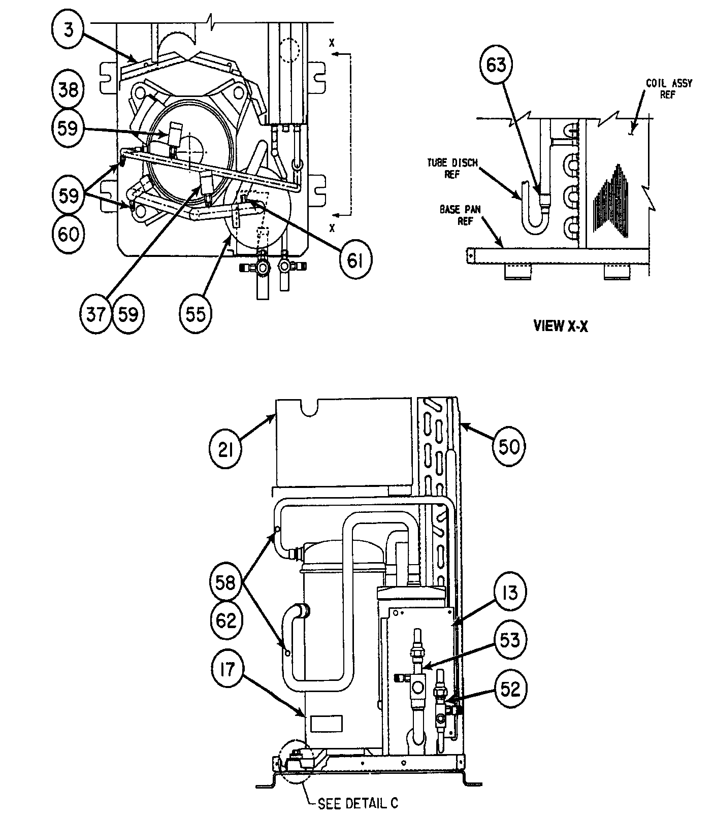 Carrier 38HDC024320 compressor assy 1 diagram