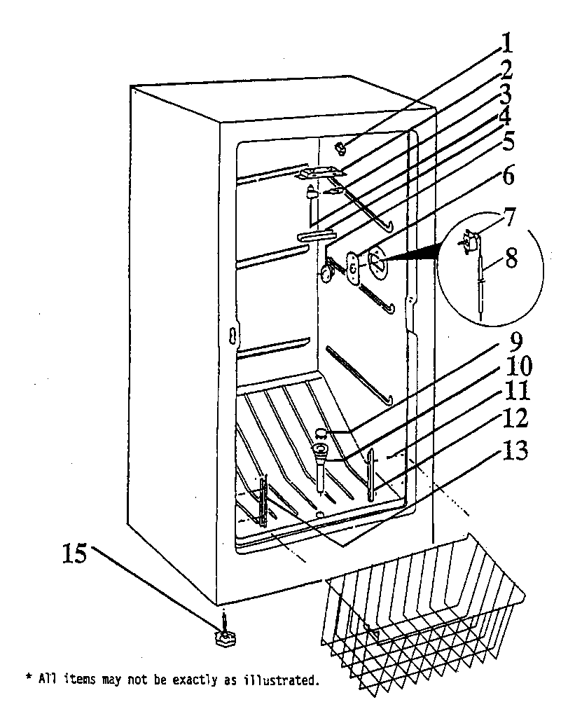WC Wood MU07W freezer compartment diagram