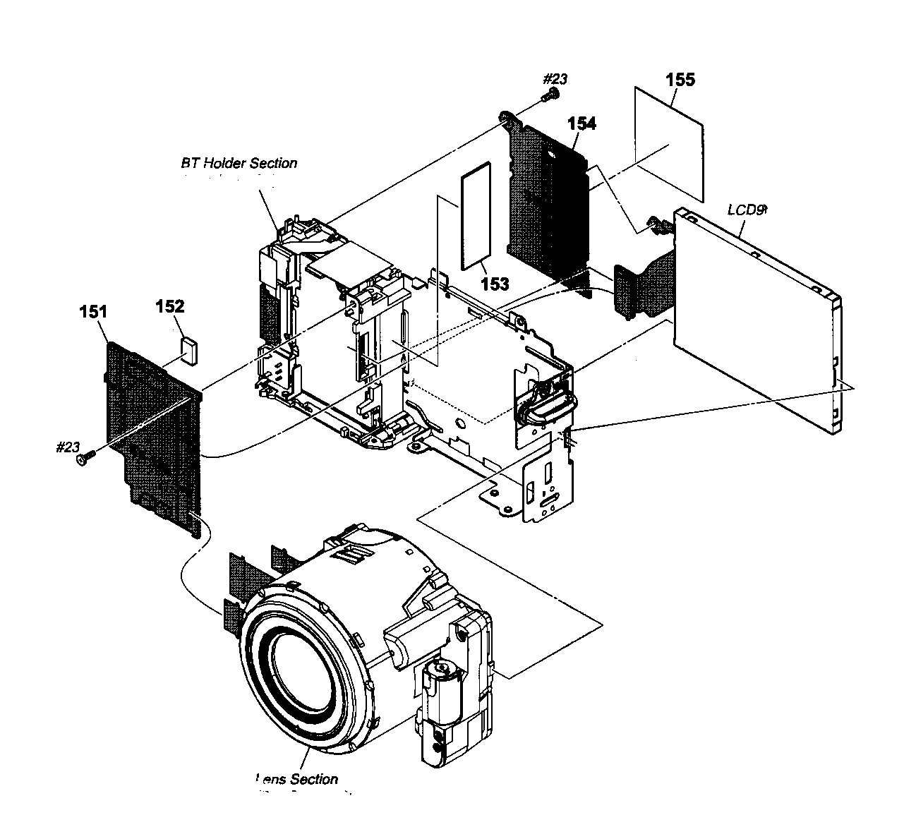 Sony DSC-H3 main board diagram