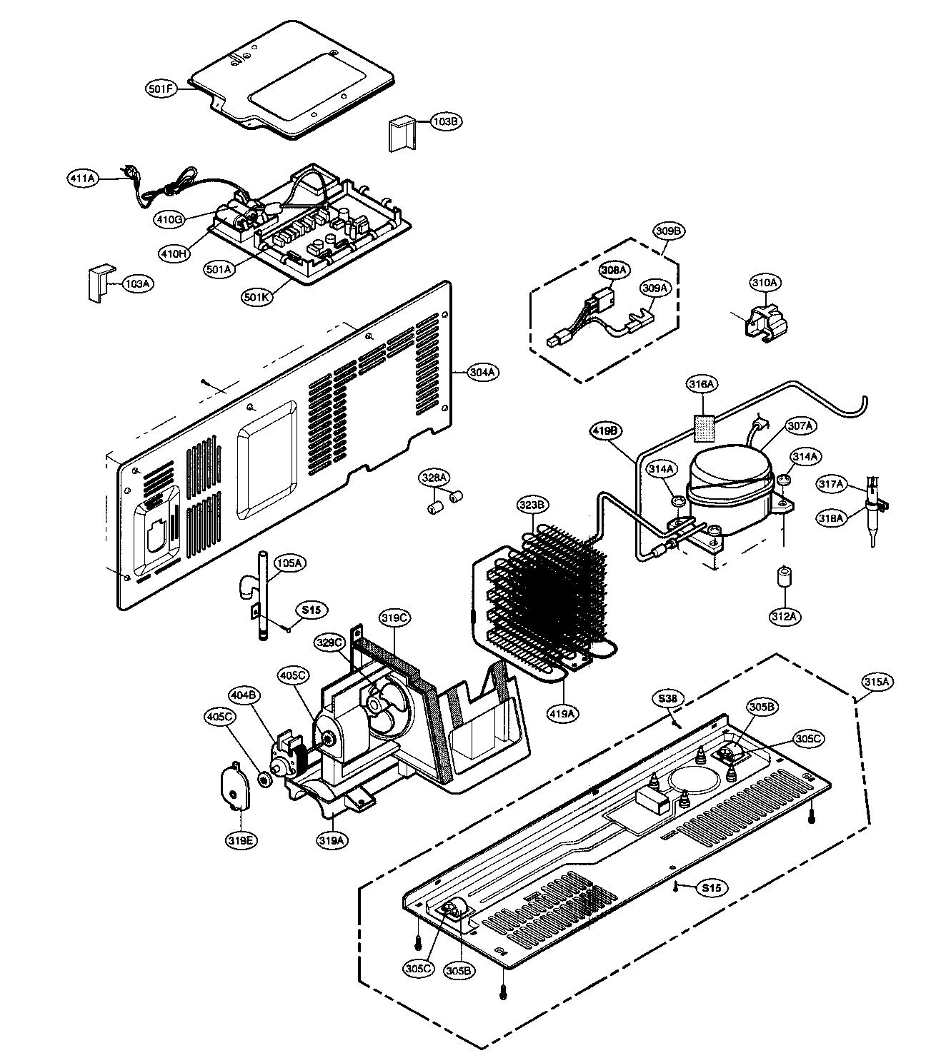 Kenmore 79531002700 mechanical compartment diagram