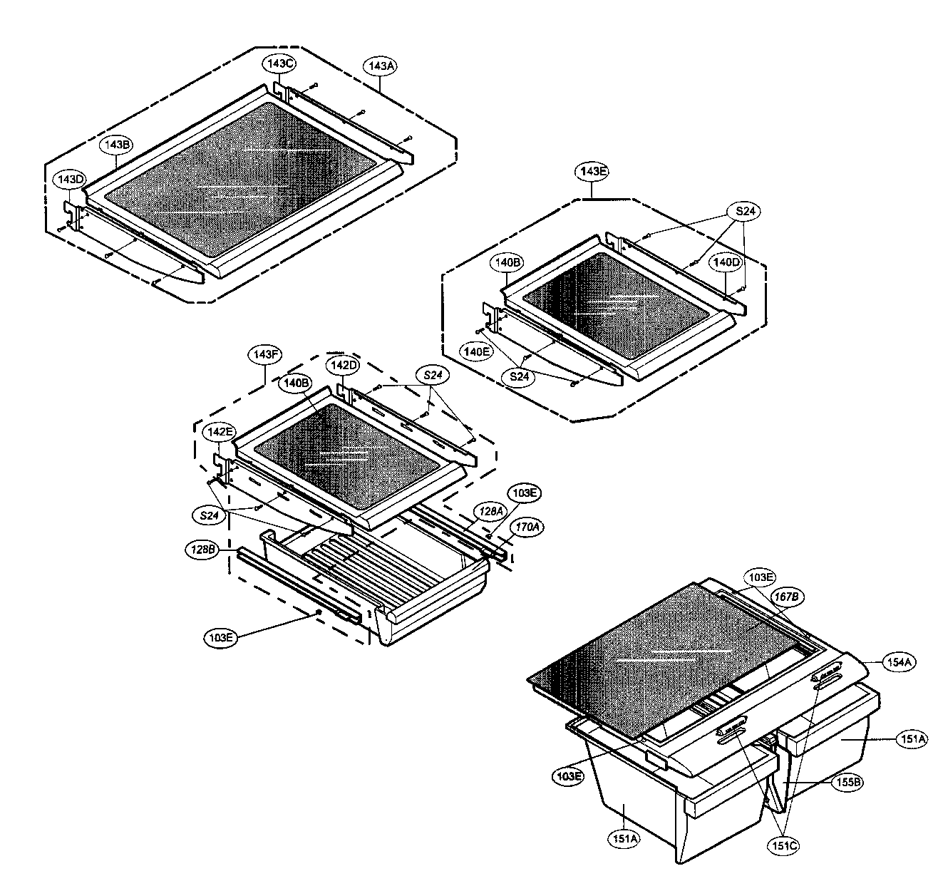 LG LRBC20512WW refrigerator parts diagram